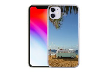 MuchoWow Handyhülle Strand - Bus - Surfen, Handyhülle Apple iPhone 11, Smartphone-Bumper, Print, Handy