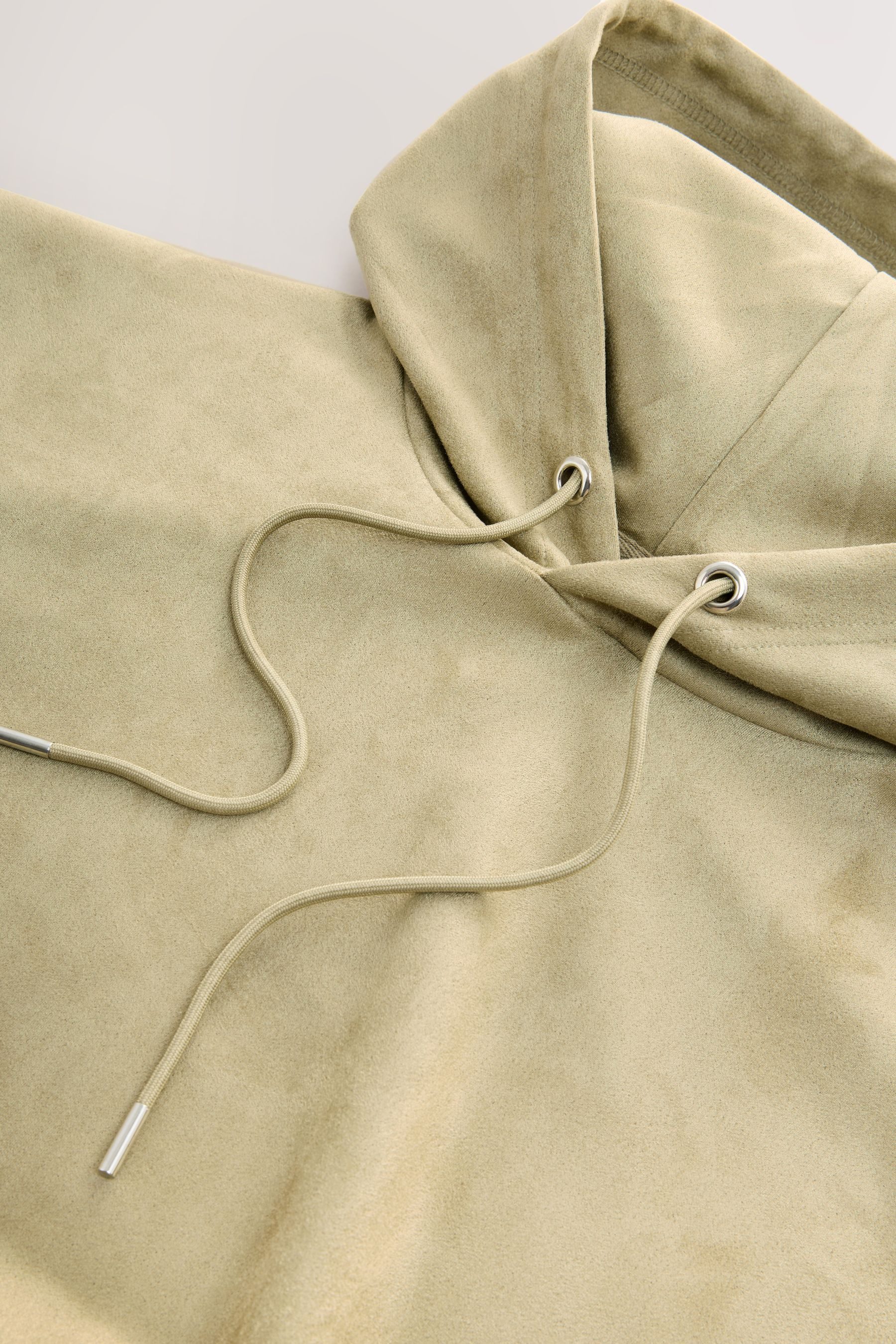 Next Kapuzenpullover Weiches Hoodie aus Veloursleder mit Kordelzug (1-tlg) günstig online kaufen