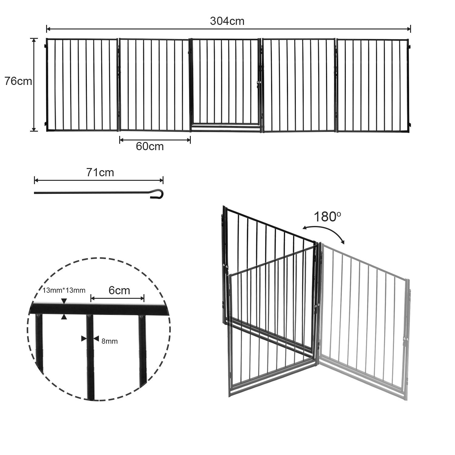 Clanmacy Kamingitter Kaminschutzgitter Absperrgitter Türschutzgitter 5x Sch günstig online kaufen