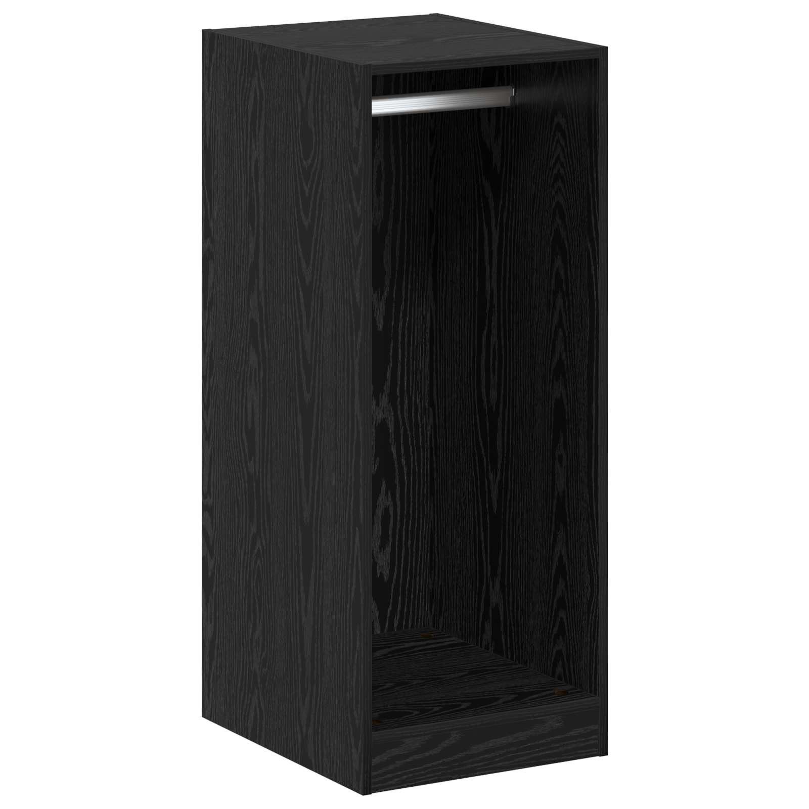 vidaXL Kleiderständer Kleiderschrank Schwarz Eichen-Optik 41 x 48 x 102 cm, (1 St)