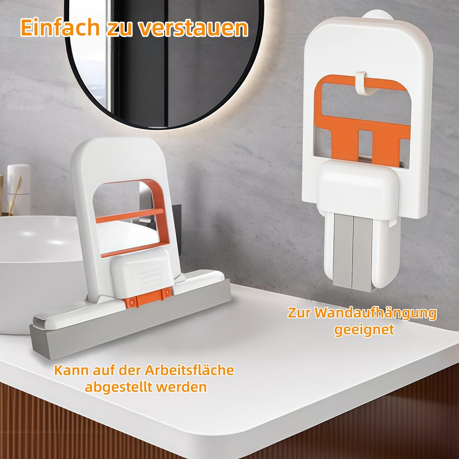 FOUORTUNATE-BEE Wischmopp Mini klappbarer Tischmopp mit saugfähigem Schwamm
