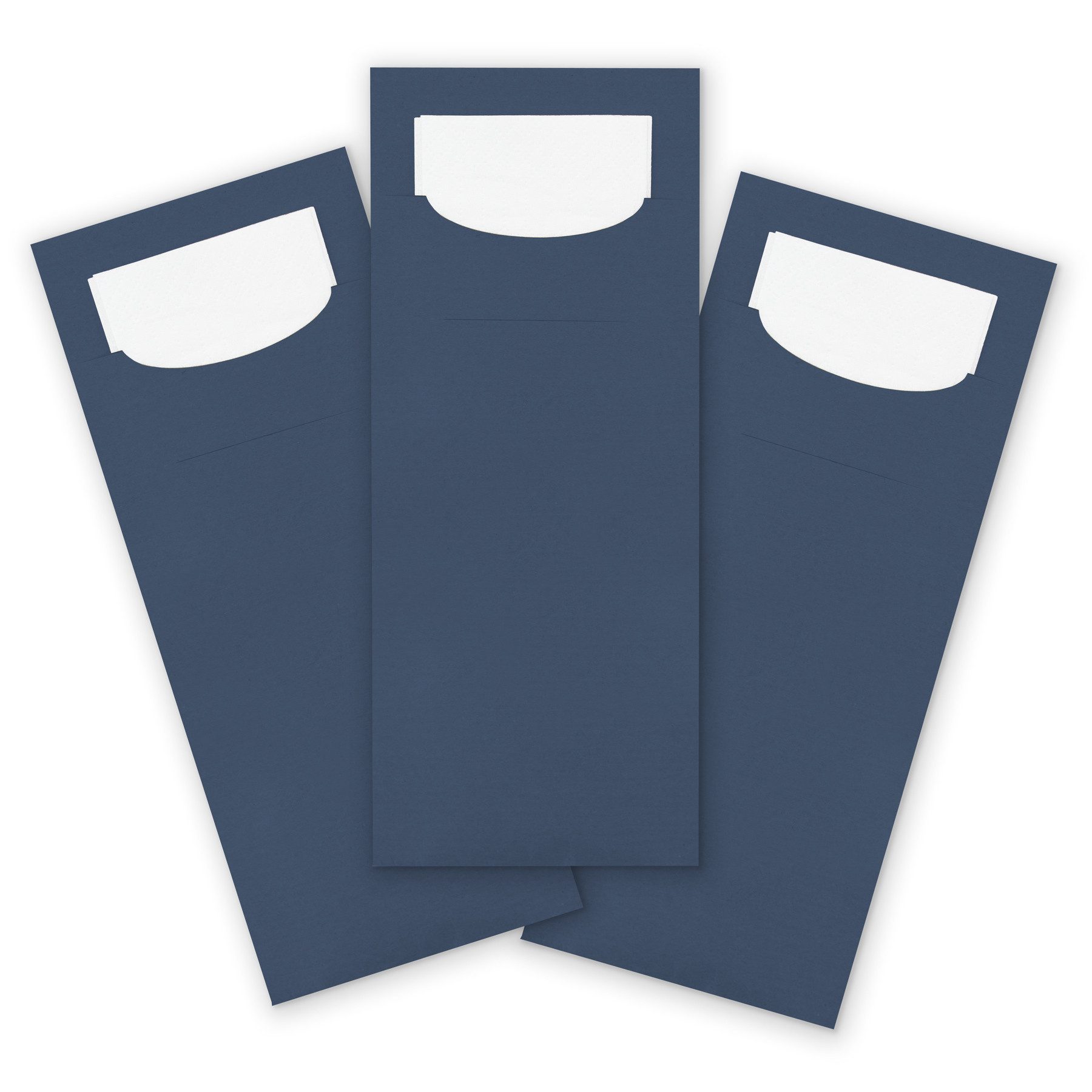 itenga Papierserviette itenga 100x Bestecktasche Dunkelblau