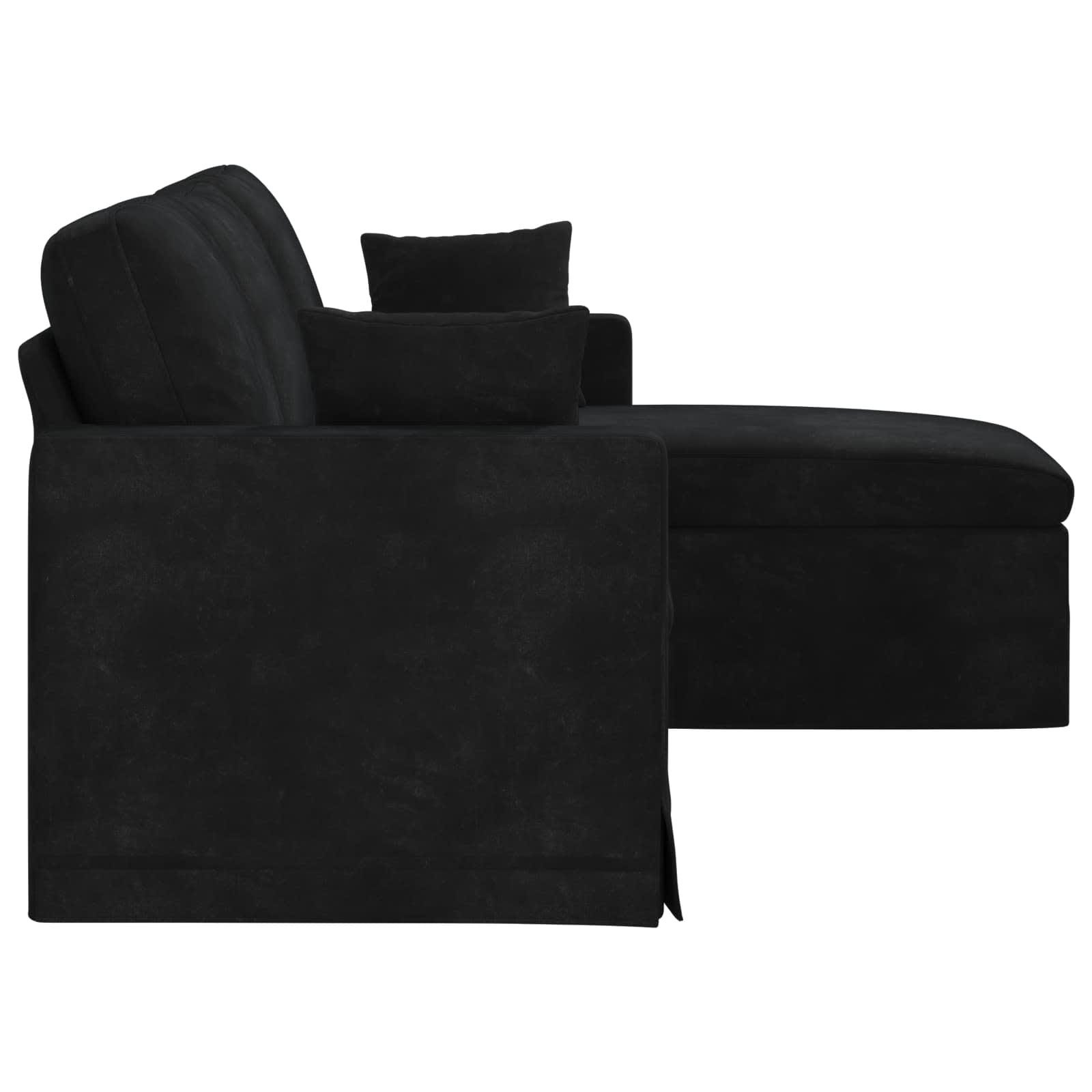 vidaXL Sofa Sofa Schwarz 178 x 134 x 80 cm Samt, 1 Teile – Bild 5 von 5