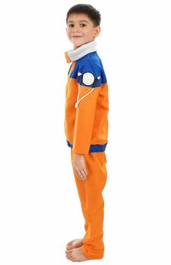 GalaxyCat Kostüm Genin Kinderkostüm für Naruto Fans, Uzumaki Ninja Kinder Kostüm, Kinder Kostüm von Naruto Uzumaki