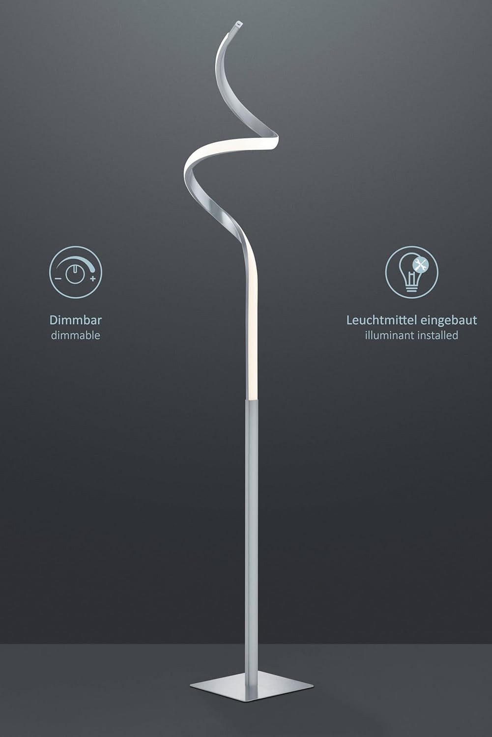 lightling LED Stehlampe Wibke, LED fest integriert, Warmweiß, Sensordimmer, günstig online kaufen