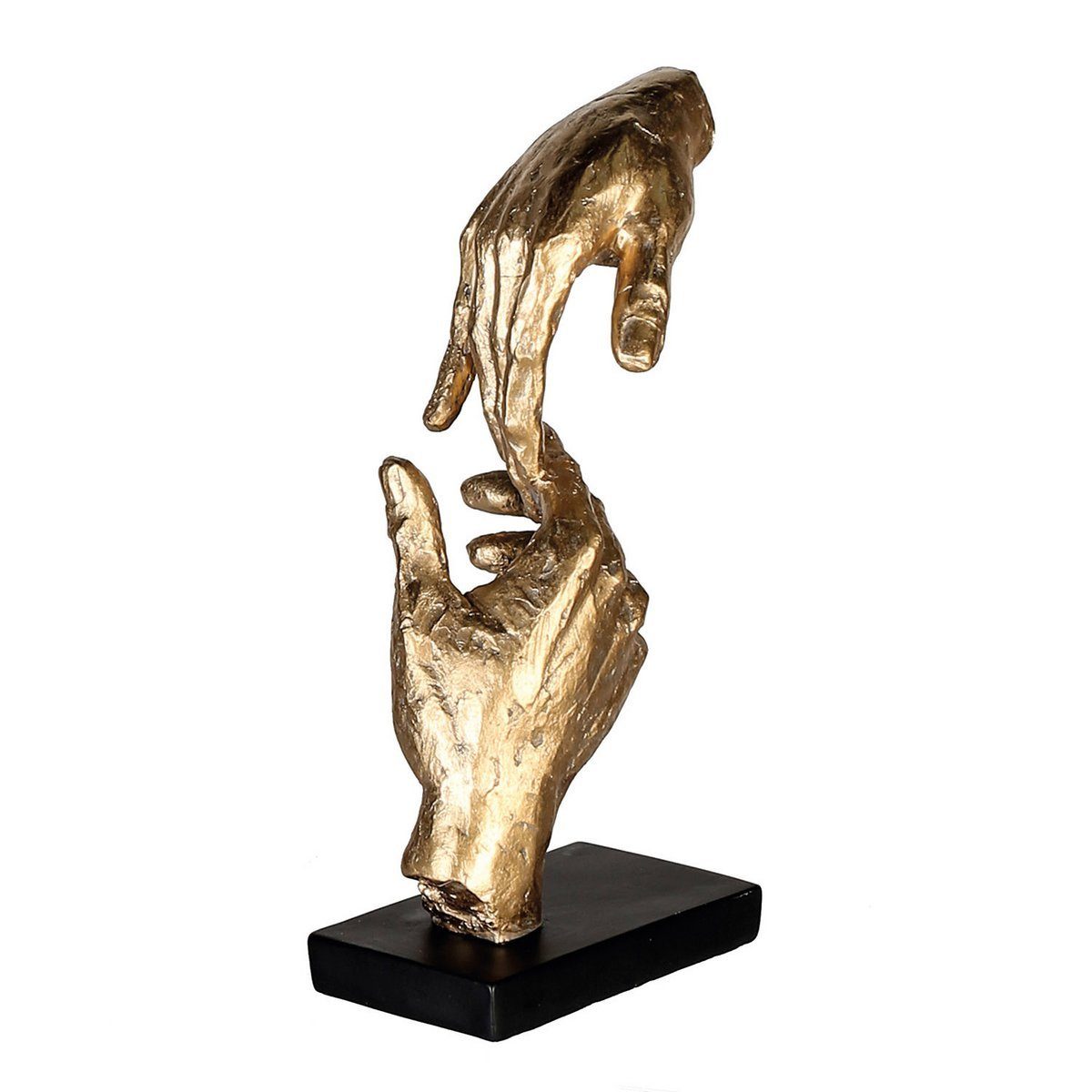 Casablanca by Gilde Dekofigur Skulptur Two Hands, gold/schwarz (1 St),  Dekoobjekt, Höhe 29, Hände, mit Spruchanhänger, Wohnzimmer, Perfektes  Geschenk für Freunde und Familie