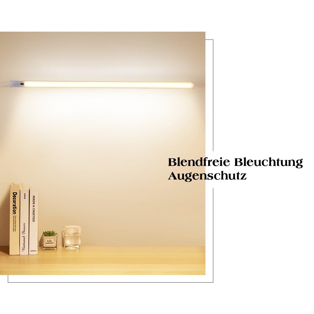 Schrank 30cm LED Bewegungssensor, 230V, LED Für Treppen Unterbauleuchte Ultradünne LED-Leiste,LED Aluminium oyajia LED fest Schrankleuchte, Warmweiß, Bad integriert, mit Kleiderschrank Schrankbeleuchtung ‎Kaltweiß, Länge,