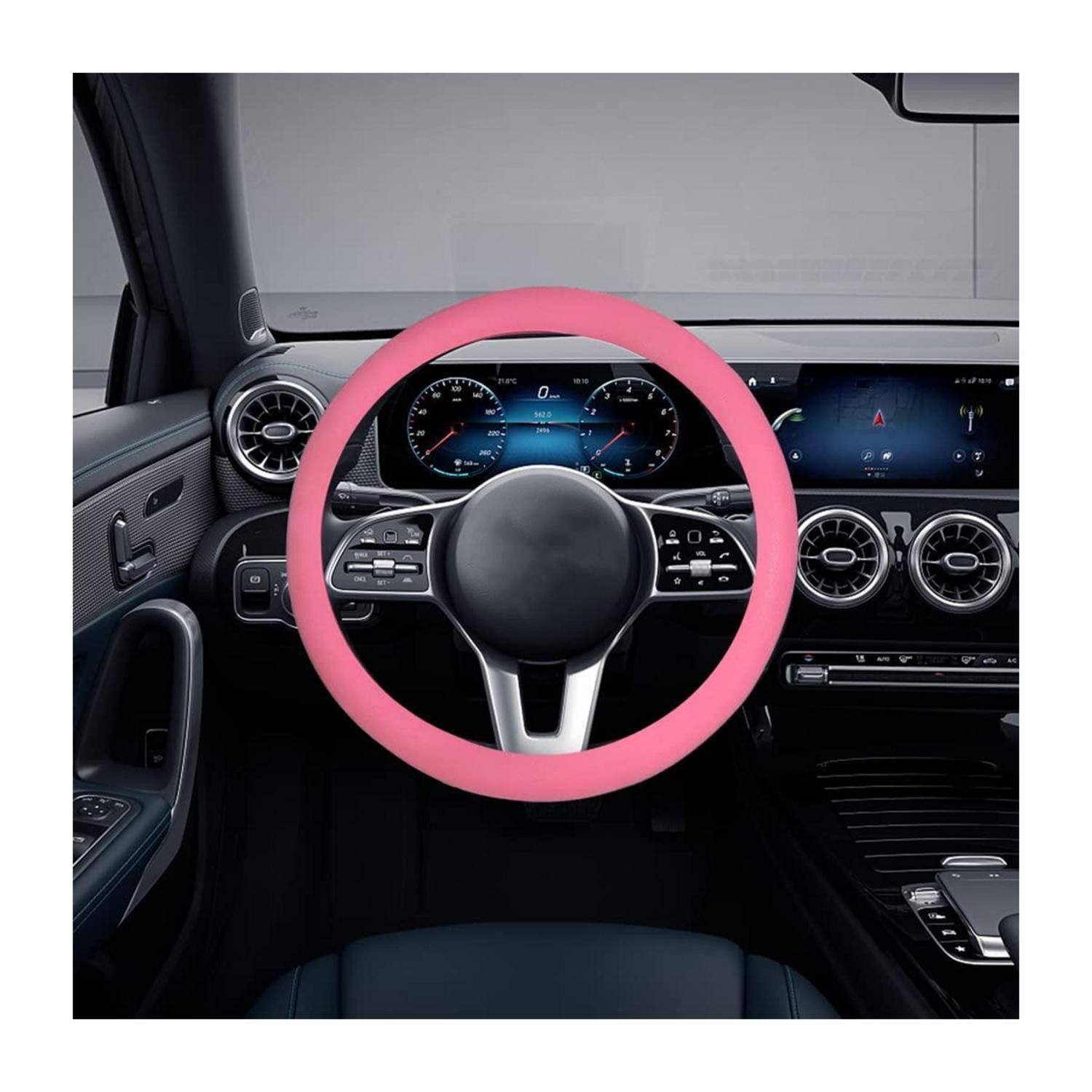 LuxusKollektion Lenkradbezug Lenkradhülle Silikon Antirutsch Atmungsaktiv Universal Rosa