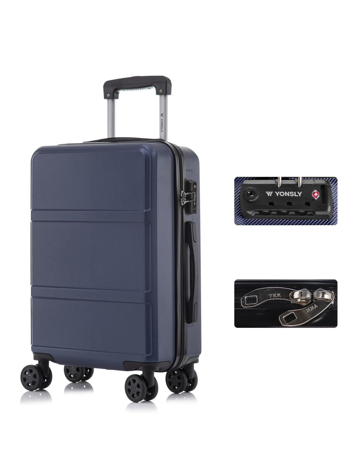Handgepäck-Trolley Premium Reisekoffer Hartschalen-Trolley Rollkoffer ABS in M–XL