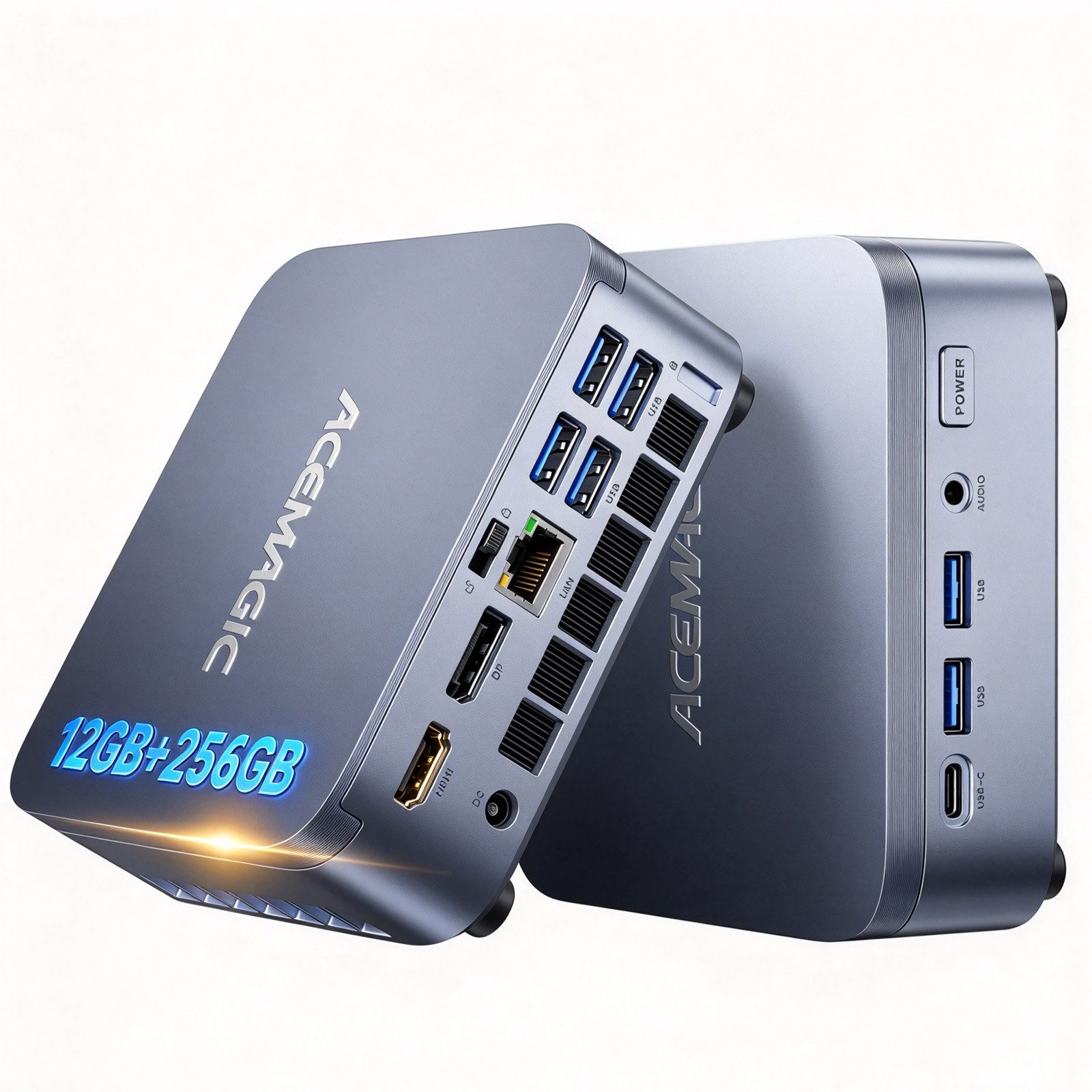 ACEMAGIC Intel Core 5 AI Mini PC, 12/16 GB RAM, 256/512GB SSD, Windows 11 Pro Mini-PC (Intel Core 5 320/Core 3 304 Intel Core 5 320 / Intel Core 3 304, Intel Core 3 304, 12 GB RAM, 256 GB SSD, Lüfter, AI Boost, 2.5G LAN, WiFi 6, Triple 4K Display, Kompakt KI Home Büro PC)