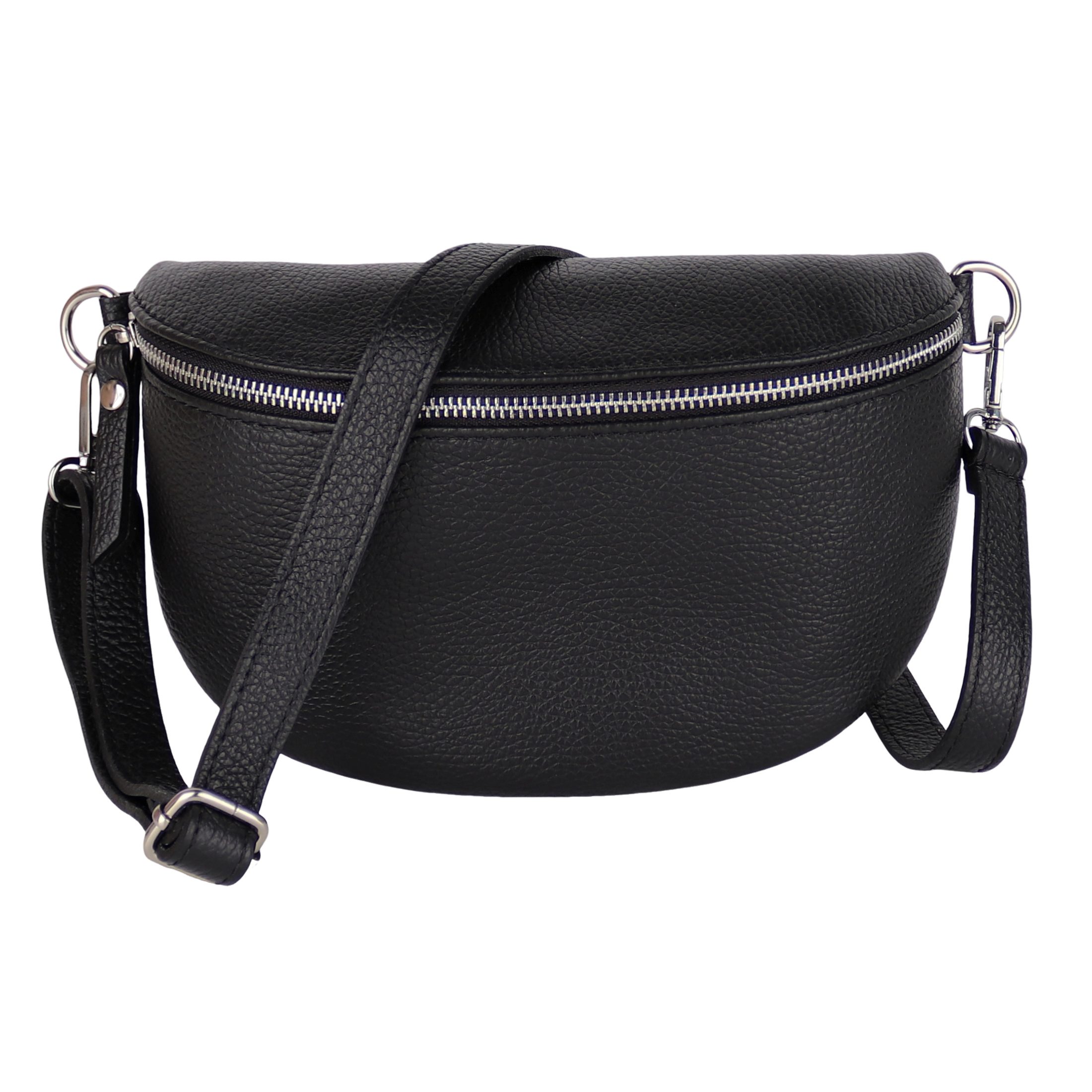 MIRROSI Bauchtasche Damen, Echtleder, Leder, Made in Italy, Umhängetasche, Brusttasche, (Schultertasche für jeden Anlass (1 Tasche & 1 Gurt), 3 Größen auswählbar), Crossbody Bag, Damen Taschen verstellbaren Schulterriemen