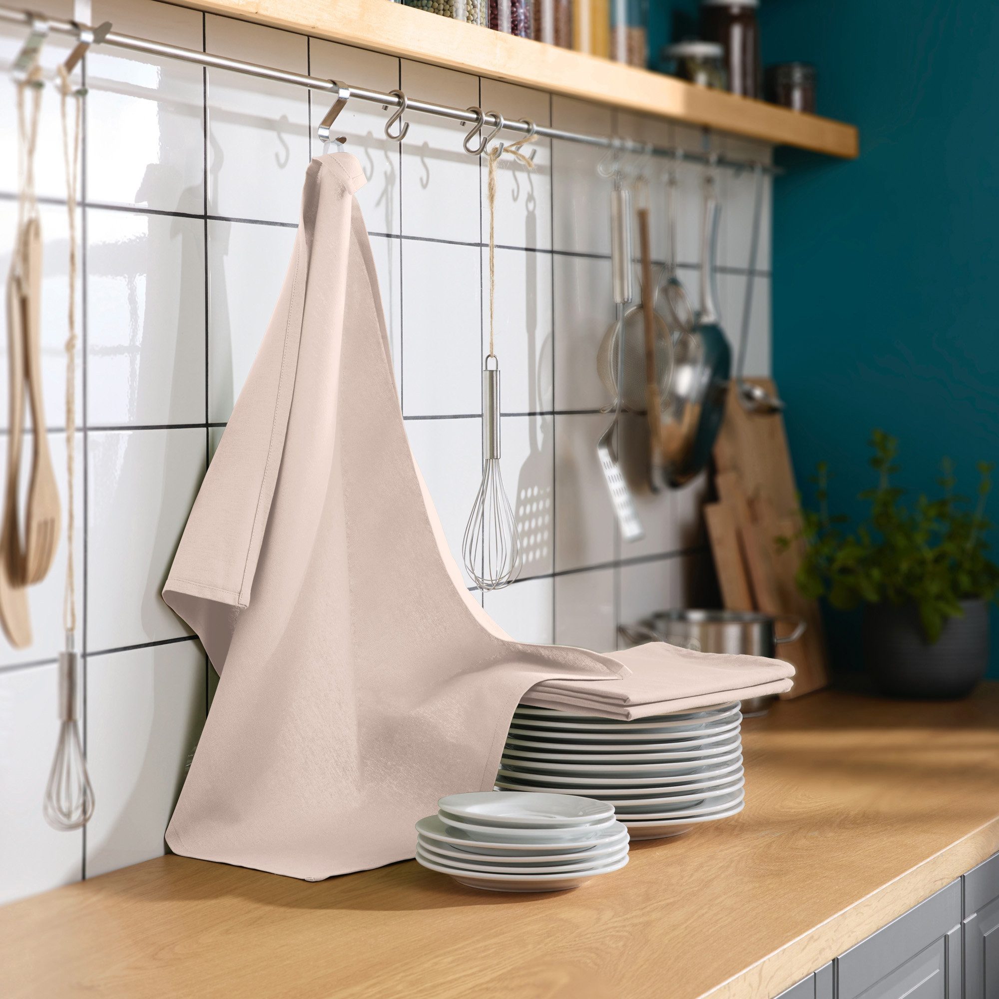 REDBEST Geschirrtuch Geschirrtuch "Tulsa" 3er-Pack, Baumwolle Uni günstig online kaufen