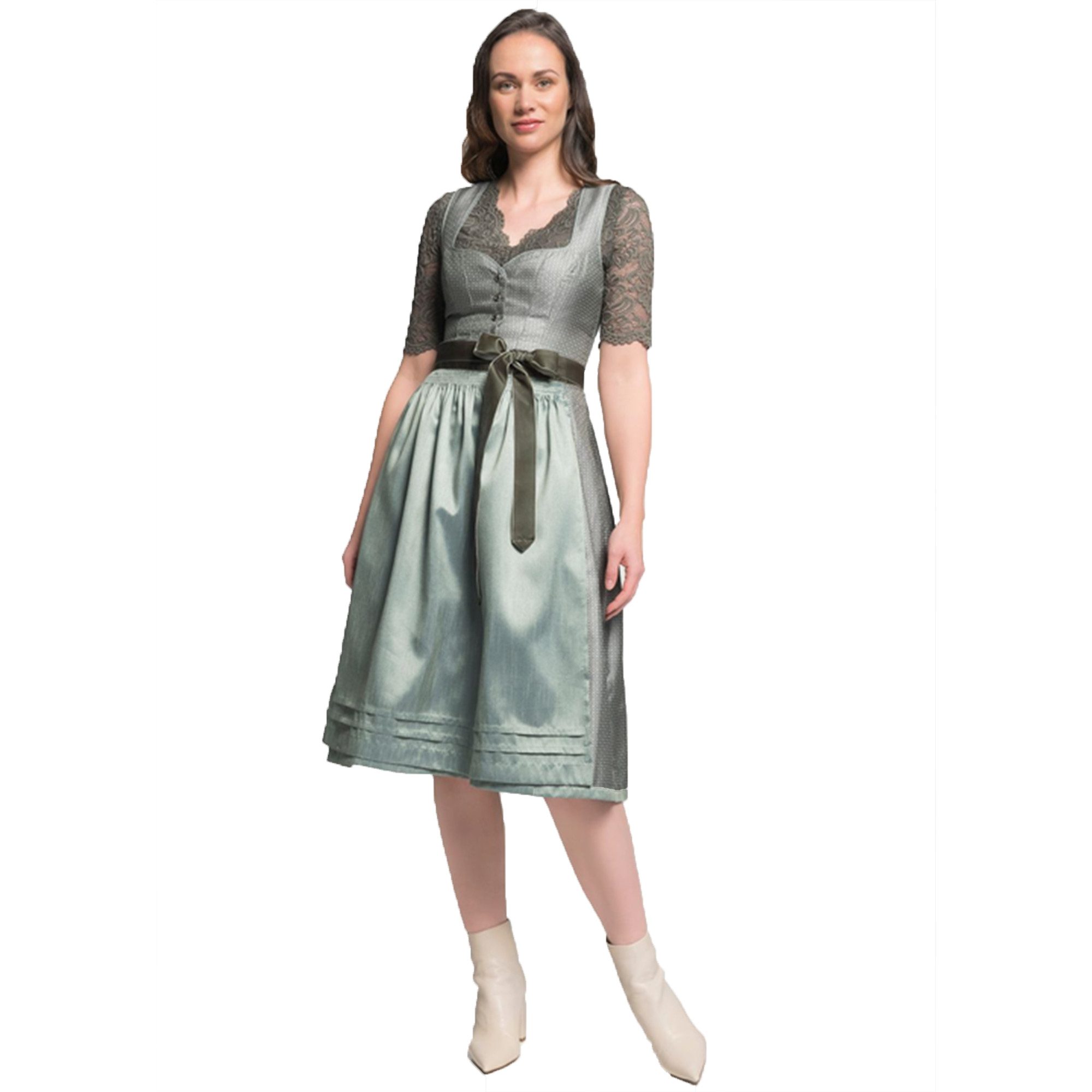 Spieth & Wensky Dirndl Deich Dirndl Dirndl Deich Lange-Dirndl Kleid 2-teiliges Trachtenkleid