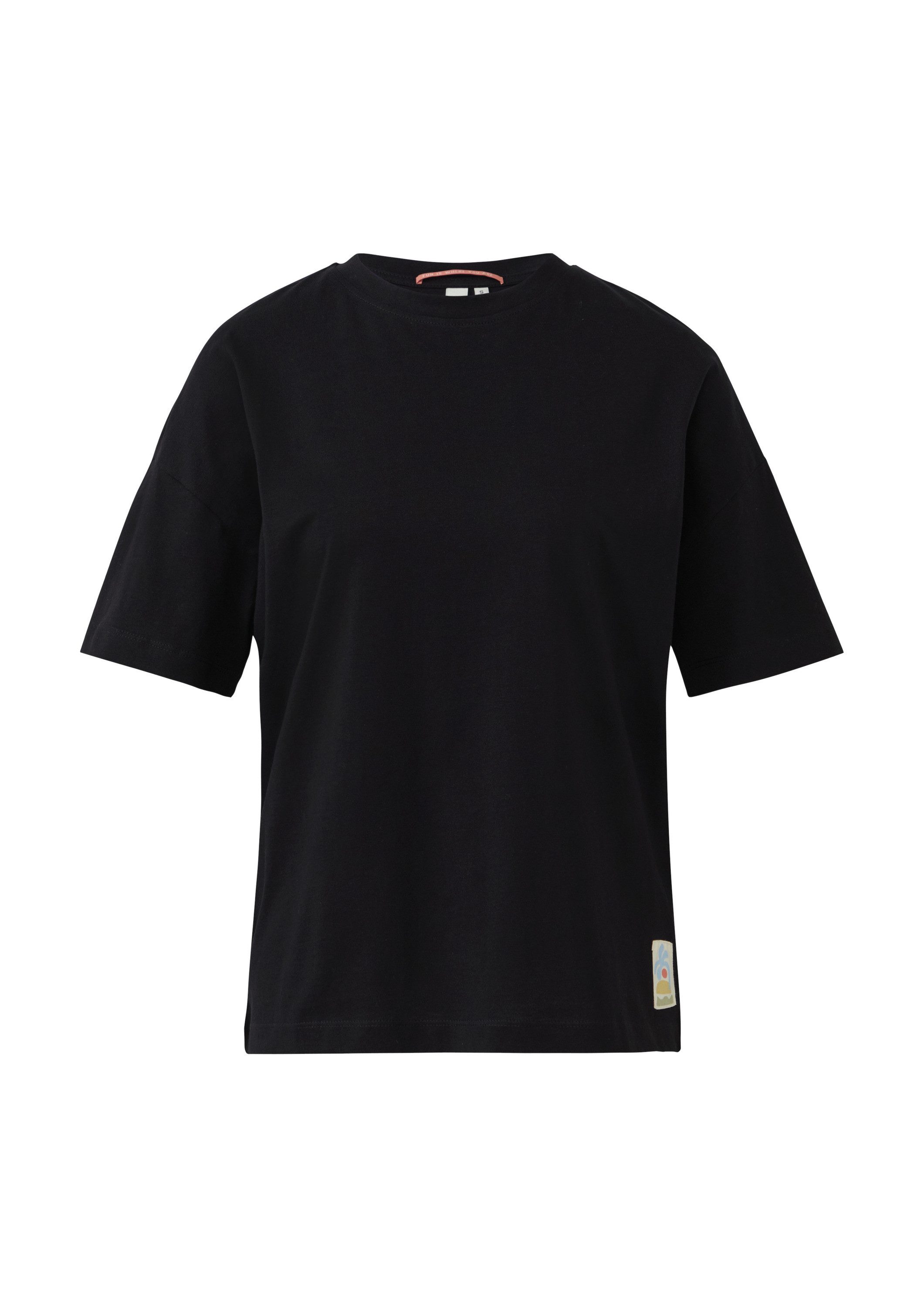 QS Kurzarmshirt T-Shirt Uni-Shirt im Loose Fit günstig online kaufen