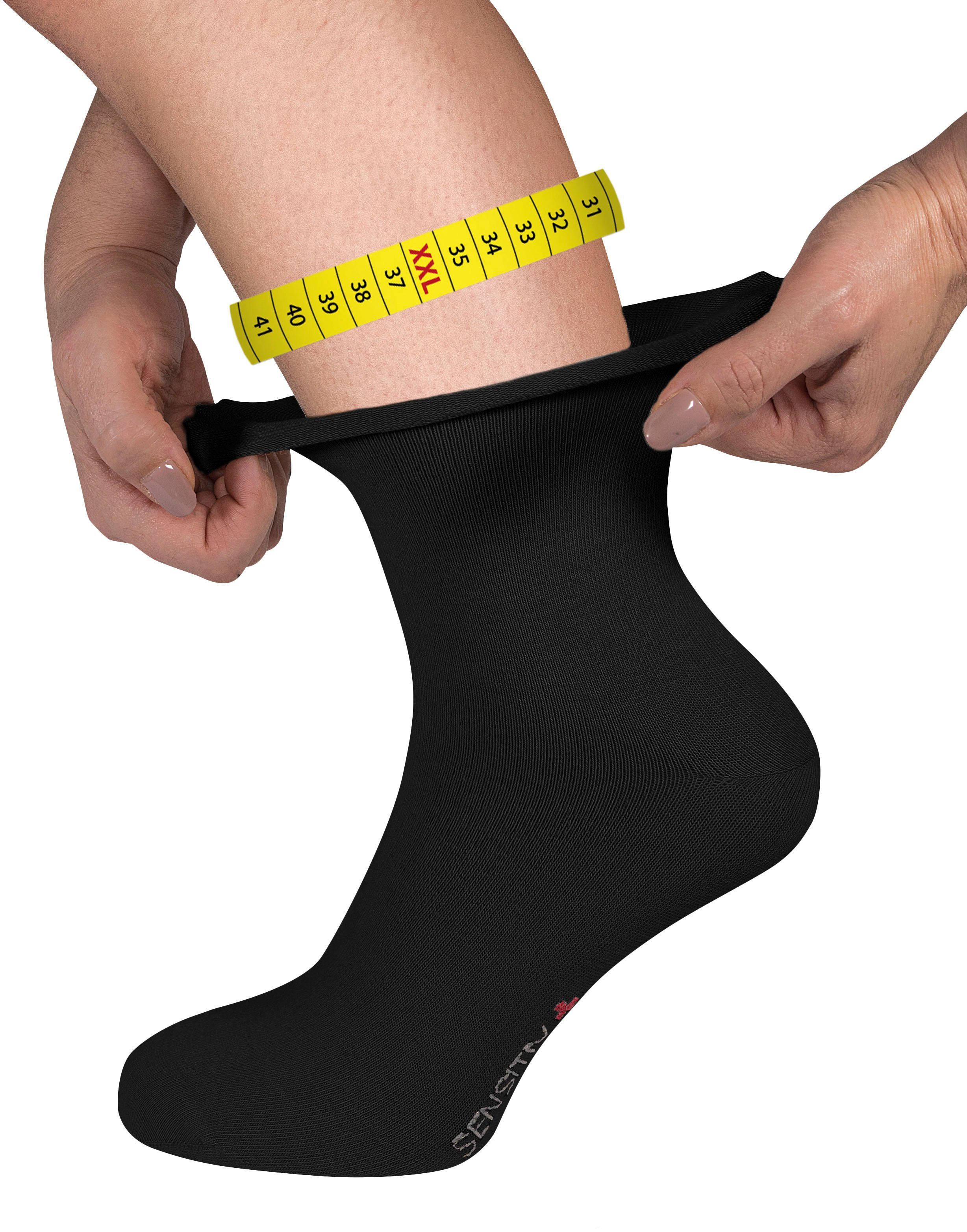 Gesundheitssocken "Sensitiv Elegant Socken" feine Strickung, druckfreier Rollbund