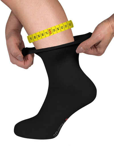 Fußgut Gesundheitssocken Sensitiv Elegant Socken XXL (1-Paar) Weitschaft, Rollbund