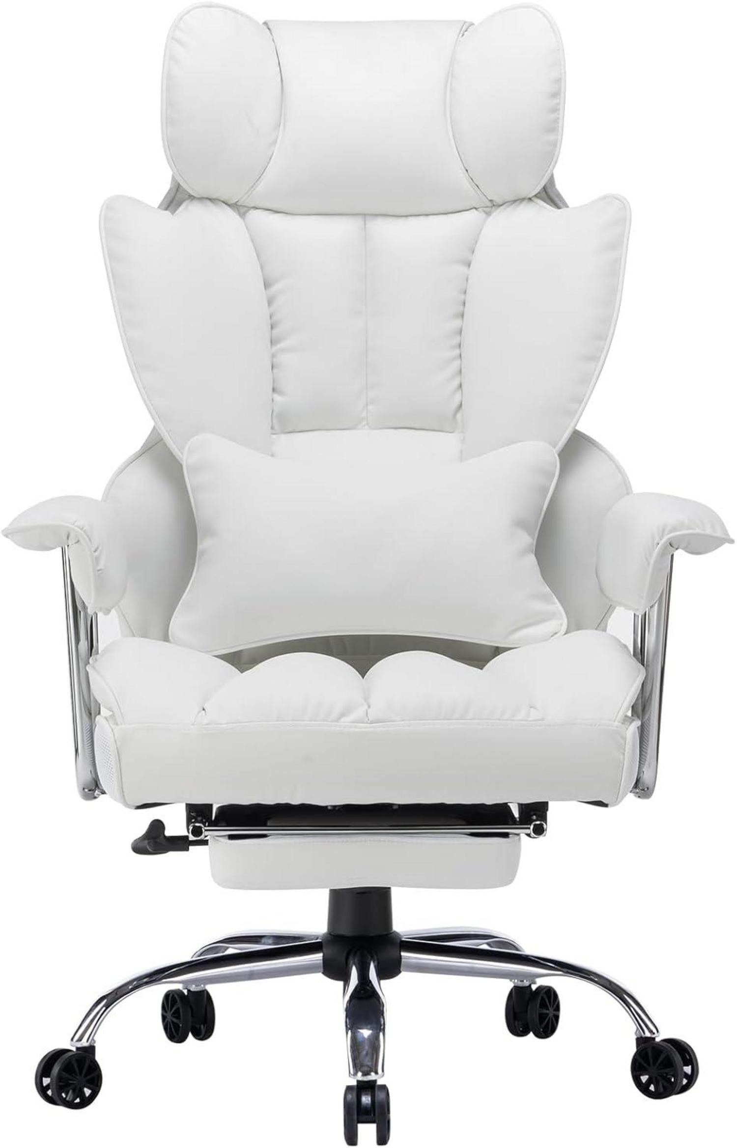 Chefsessel Efomao Bürostuhl ergonomisch PU Leder Chefsessel 200 kg Fußstütze