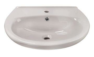 Calmwaters Waschbecken (Hänge-Waschtisch, Komplettset, 3-St), 55 cm, Manhattan-Grau, Set Schallschutz und Befestigung, 99000210