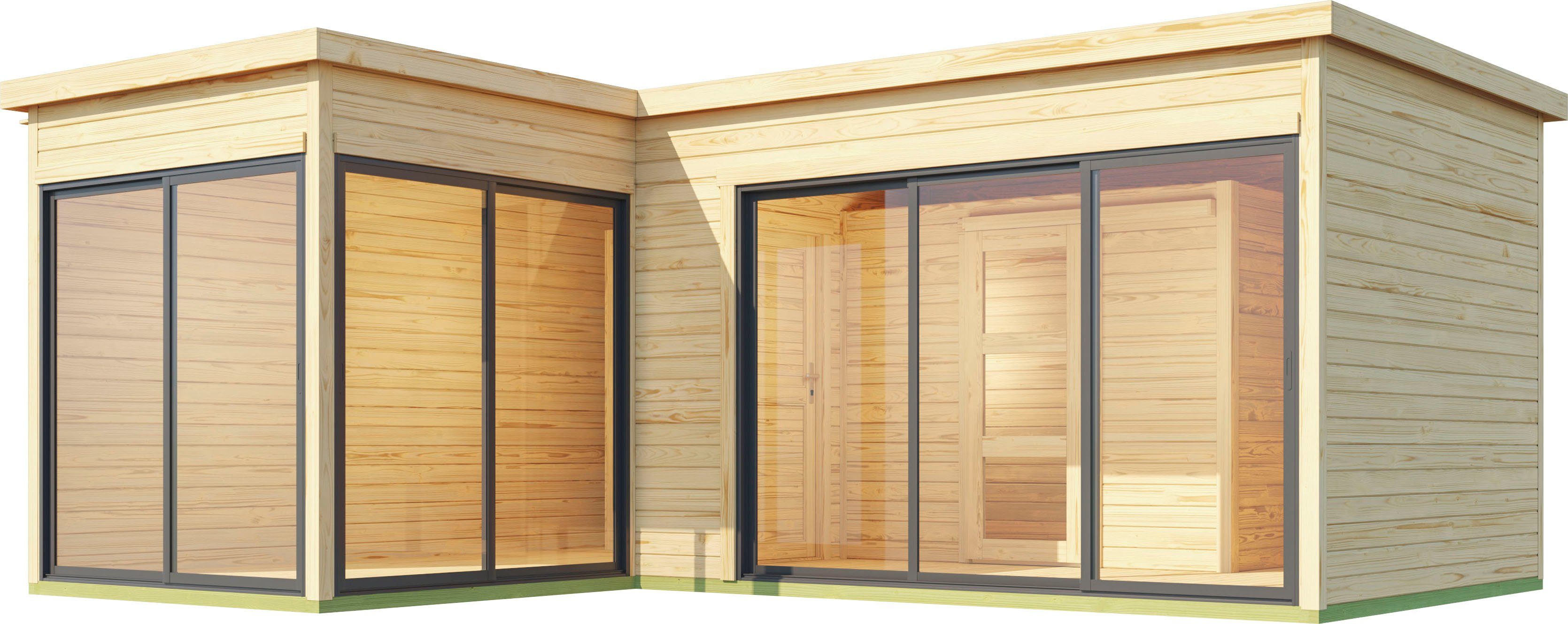 LASITA MAJA Gartenhaus DOMEO, BxT: 620x520 cm, (Set, inkl. Fussbodenbretter zum verlegen)