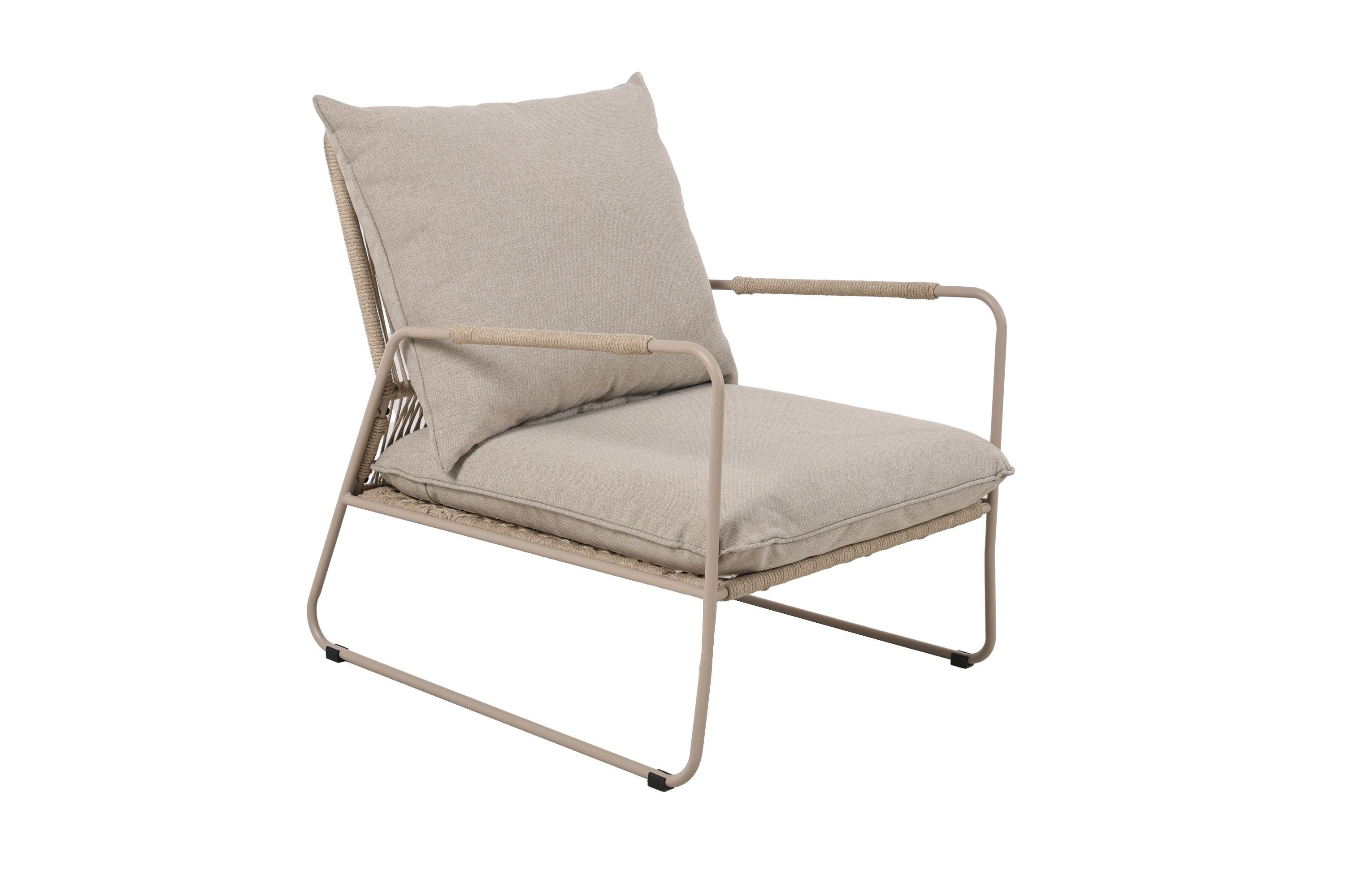 casa NOVA Gartenlounge-Set casa NOVA Lounge-Set GUALDO BHT 65x80x86 cm beige Gartenset