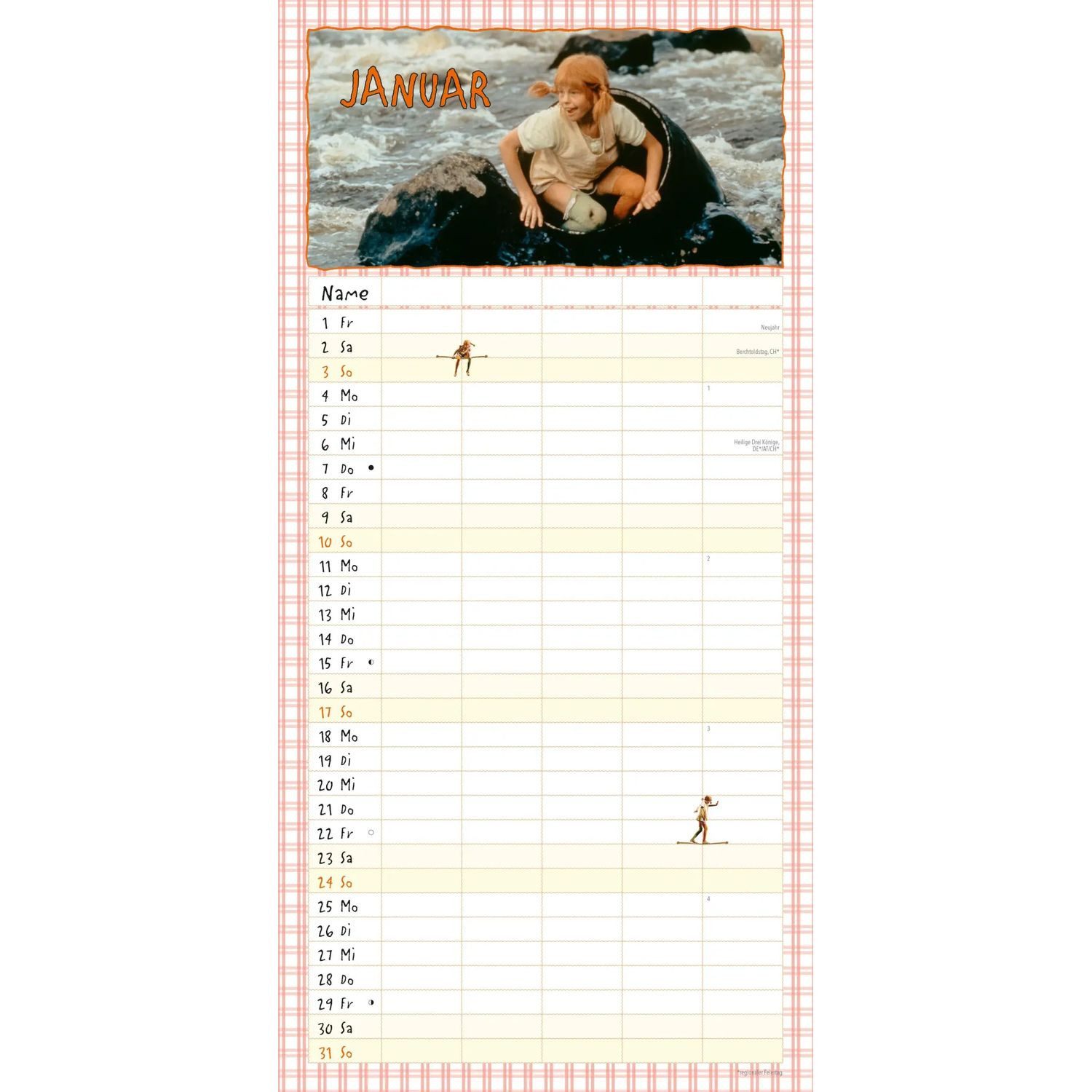 DUMONT Wandkalender Familienplaner Pippi Langstrumpf 2027