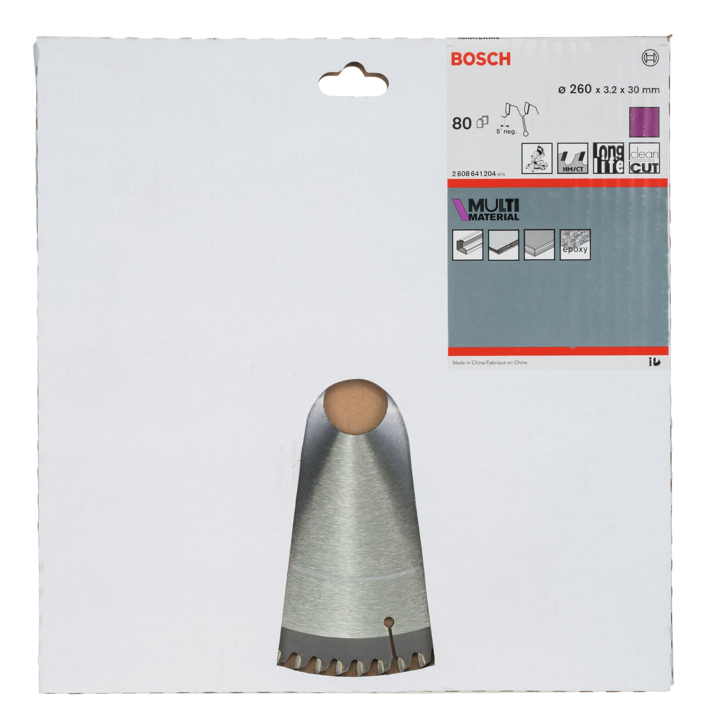 BOSCH Kreissägeblatt, Multi Material 80Z 30 - x 3,2 x 260 mm