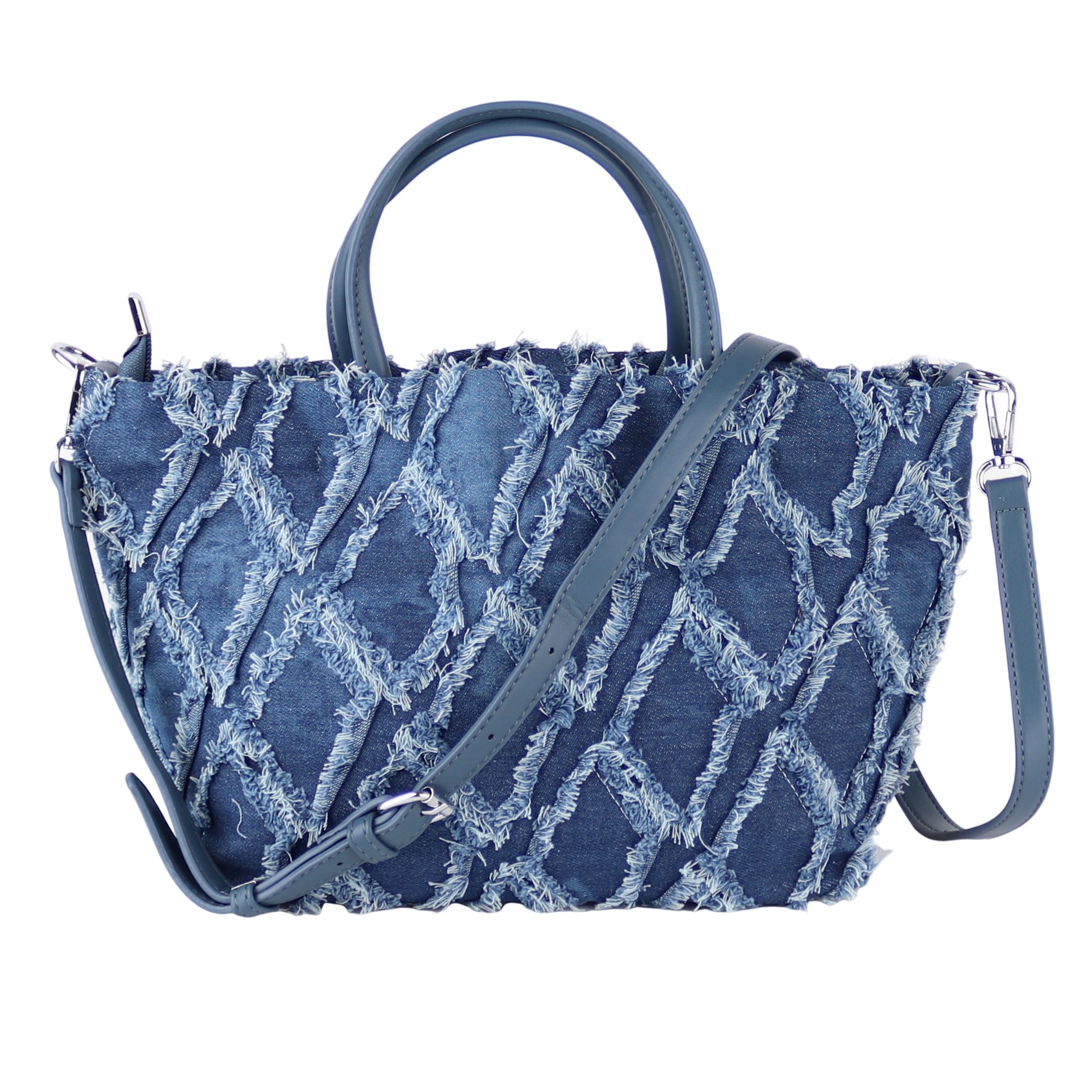MIRROSI Henkeltasche Damen aus Jeans Schultertasche Denim 33x21x12cm, mit p günstig online kaufen