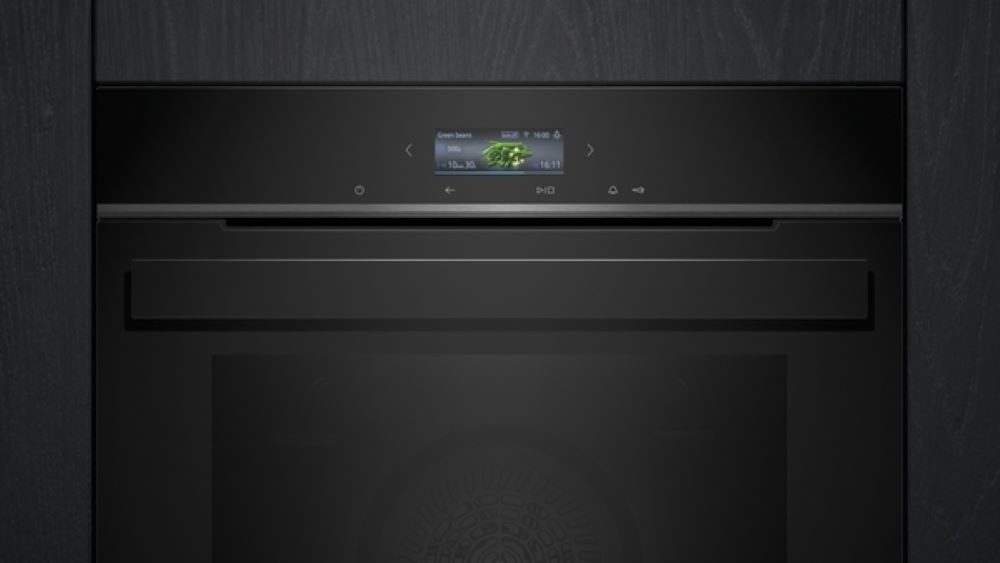SIEMENS Backofen iQ700 HB974GLB1, iQ700 Einbau-Backofen, 60 x 60 cm, Schwarz, Edelstahl, Pyrolyse-Selbstreinigung