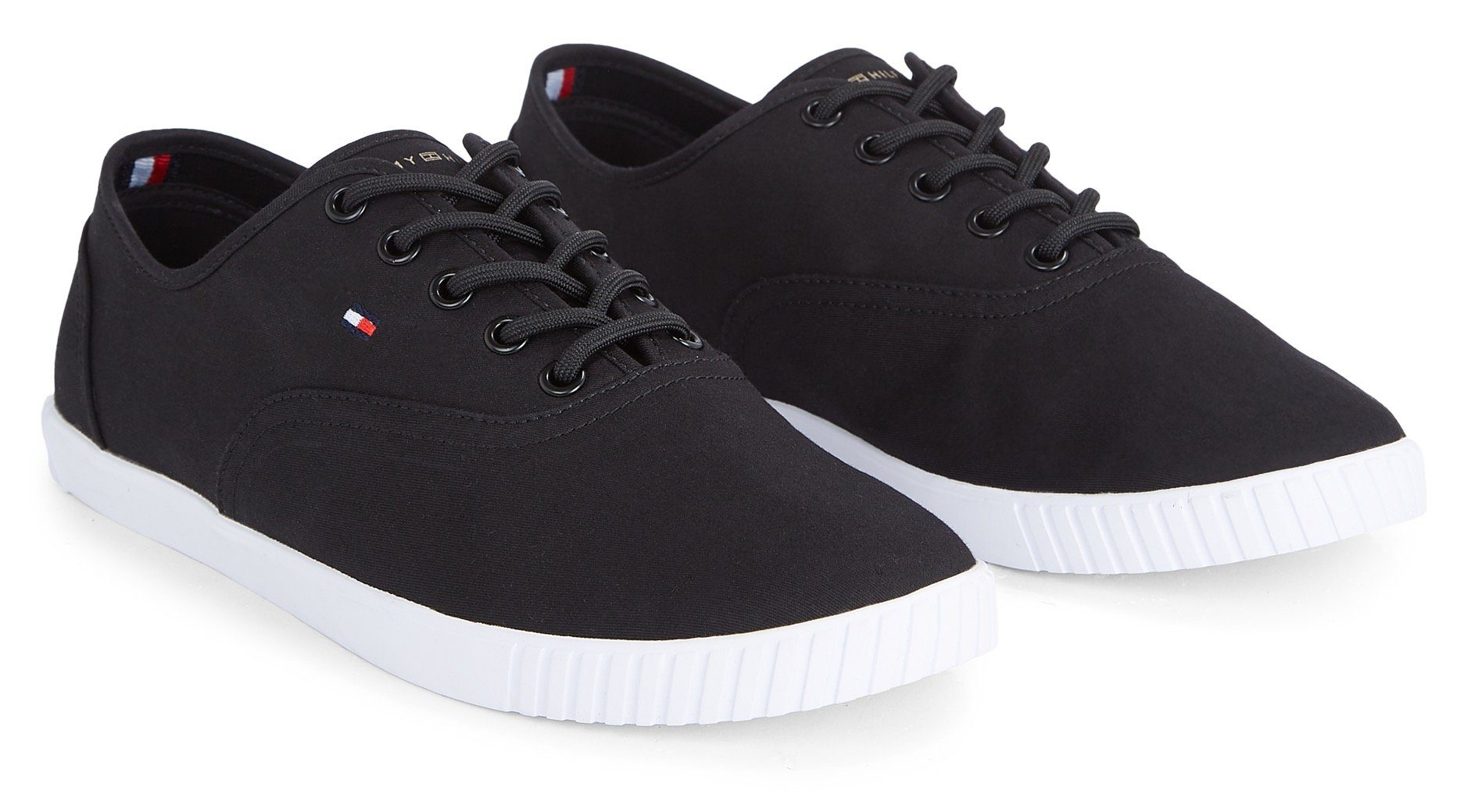 Tommy Hilfiger CANVAS LACE UP SNEAKER Sneaker in schmaler Form Freizeitschuh Halbschuh Schnurschuh