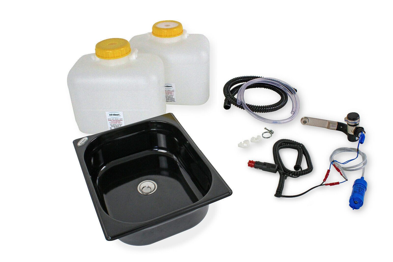 ad-ideen Waschbecken 12V Camping Spüle Technikset Bausatz 325x265x100mm 10L
