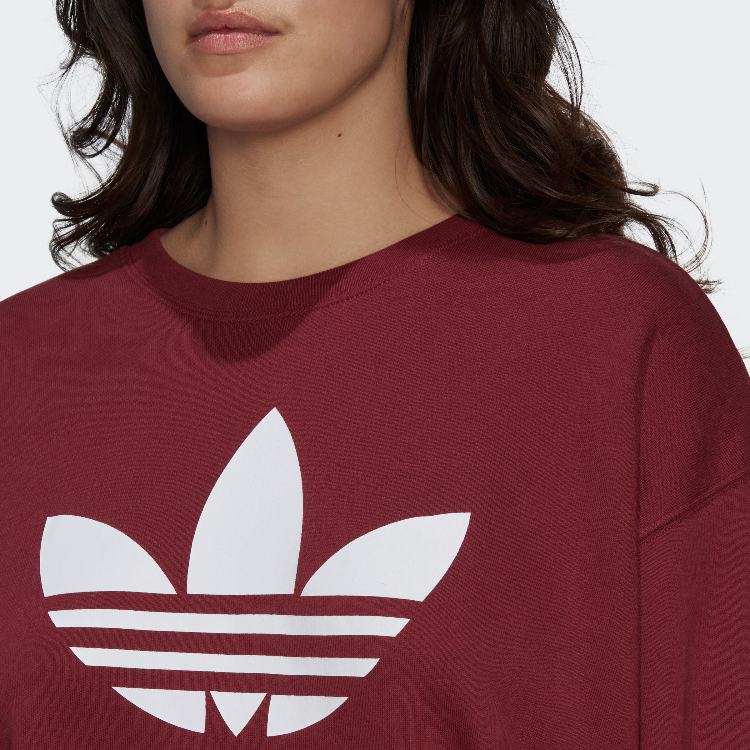 – GRÖSSEN adidas TREFOIL GROSSE Originals Red Sweatshirt Shadow