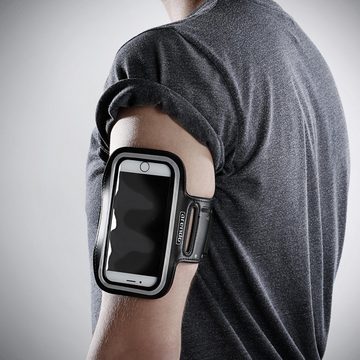 Arendo Smartphone-Tragegurt, (bis 4,7 Zoll, Fitness Armband für 4,7" Smartphones, Schlüsselfach, Reflektorstreifen)