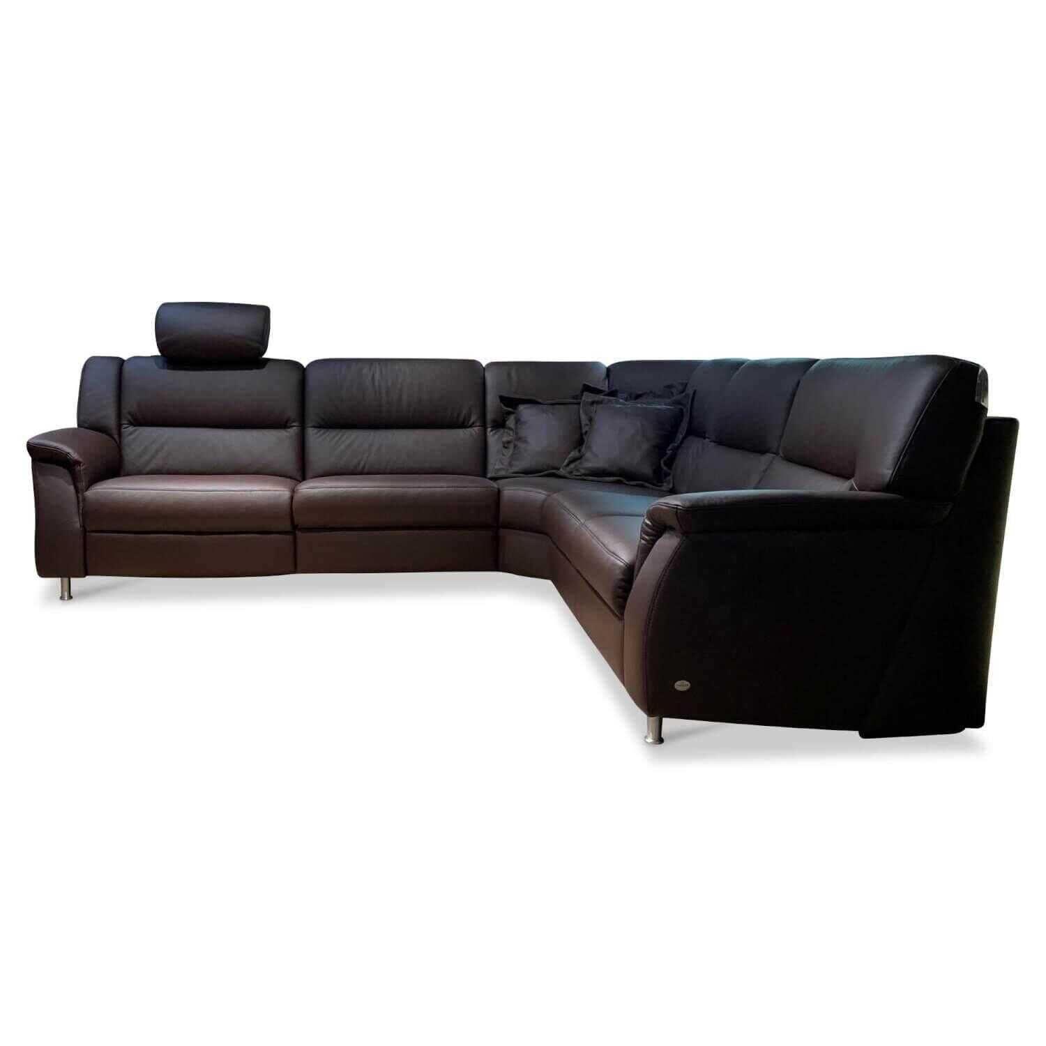 himolla Ecksofa Ecksofa 1104 PRC Leder LL Soft 31 Nougat 281x251 Rücken Echt Wallfree