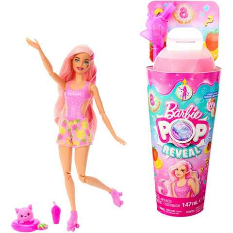 Barbie Anziehpuppe Pop! Reveal, Fruit, Erdbeerlimonadendesign, mit Farbwechsel