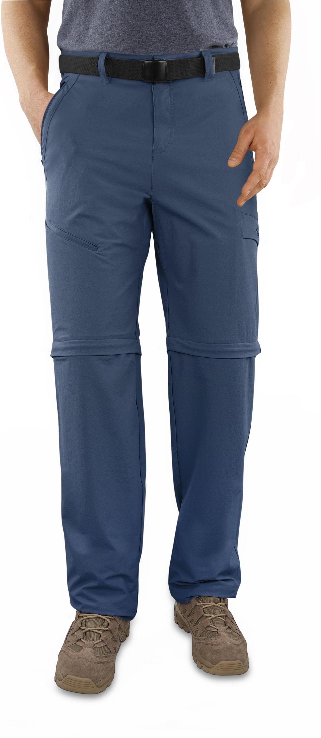 Outdoorhose Sonnenschutzfaktor Softshellhose 50+ Herren Wanderhose Zip-off-Hose Daventry mit Navy Zip-Off Sommerhose normani 2-in-1