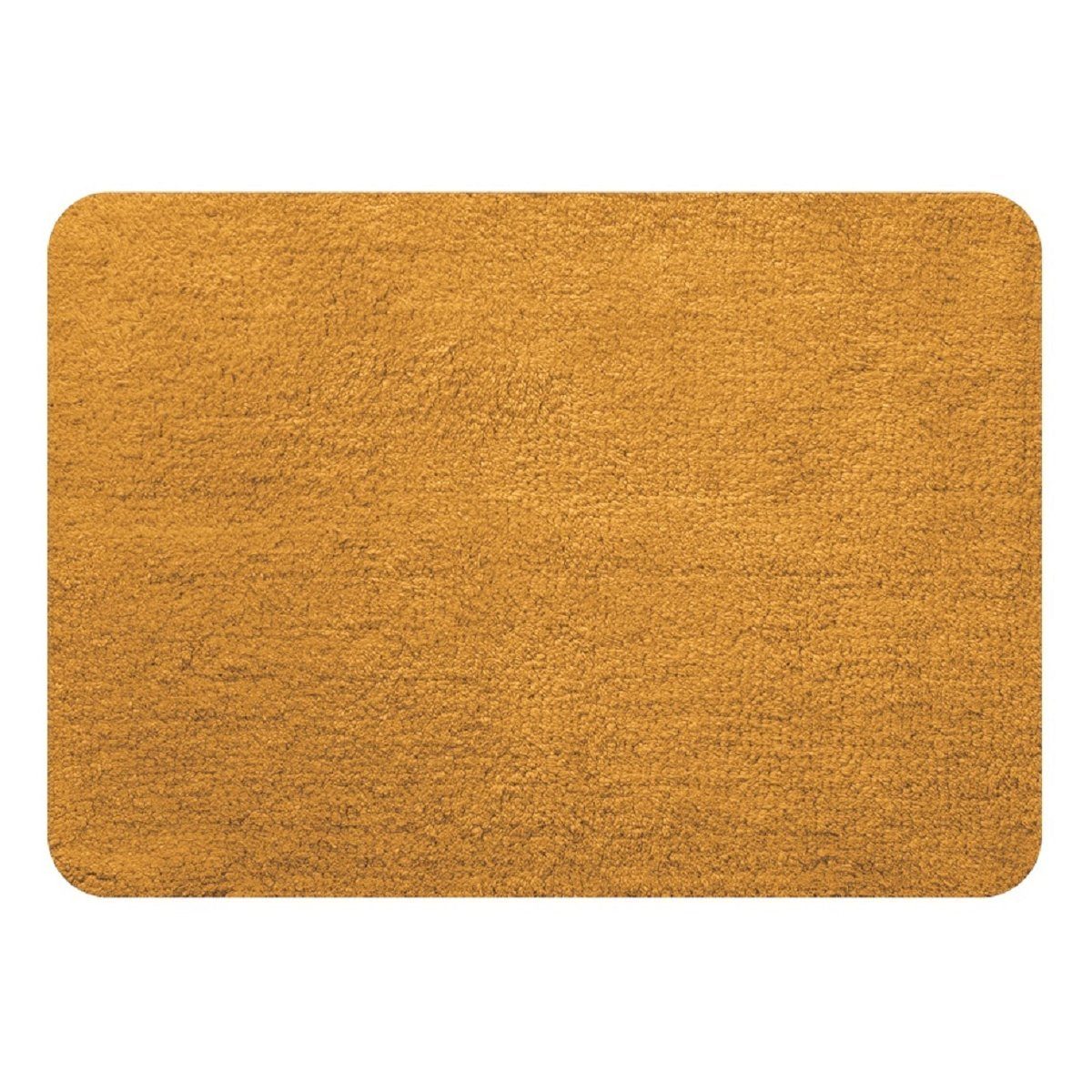 spirella Badematte CAMPUS, Höhe 16 mm, Schlaufe zum Aufhängen, schnelltrocknend, saugstark, rutschhemmend, strapazierfähig, Baumwolle, rechteckig, 100% Baumwolle, 100% Baumwolle, angenehm natürlich, waschbar 30°, in vielen bunten Farben erhältlich, 50 x 70 cm, safran gelb