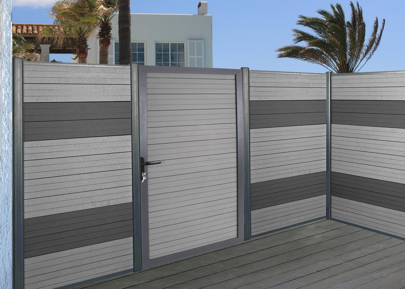 MCW Sichtschutzelement Savoie-7-L, (Set, 7er), Witterungs- und UV-Beständig, Auch als 4er Set erhältlich