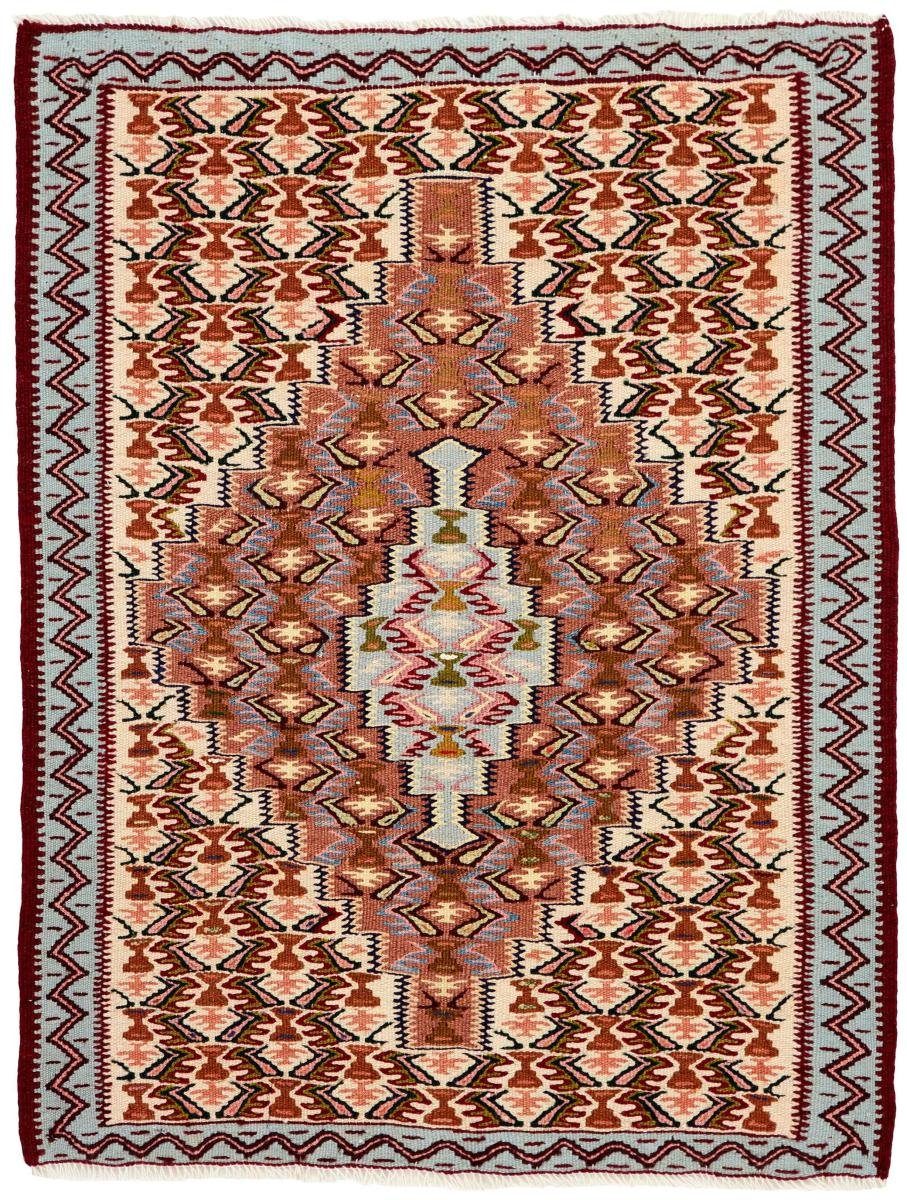 Orientteppich Kelim 76x95 rechteckig, 4 Höhe: Perserteppich, Trading, Nain Senneh / Orientteppich Handgeknüpfter mm