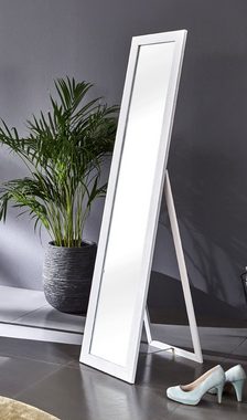 möbelando Standspiegel »Miro 6«, Standspiegel Rahmen aus Kunststoff in weiß, mit Verkaufsverpackung