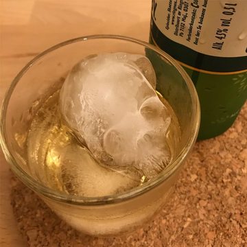 Lubgitsr Eiswürfelform 3D Totenkopf Silikon Eiswürfelform, lustiger Eisschädel für Whiskey, (1-tlg)