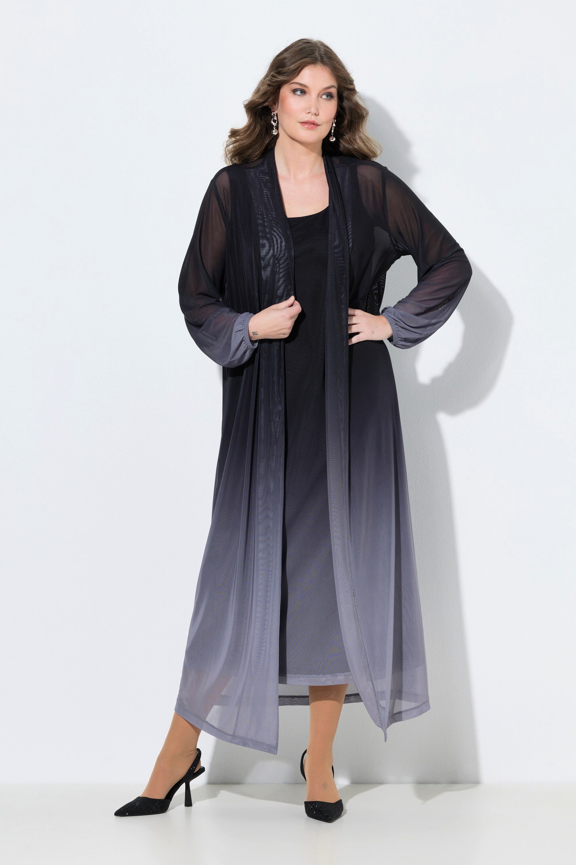 MIAMODA Sommerjacke Jacke gerade Passform Mesh mit Farbverlauf