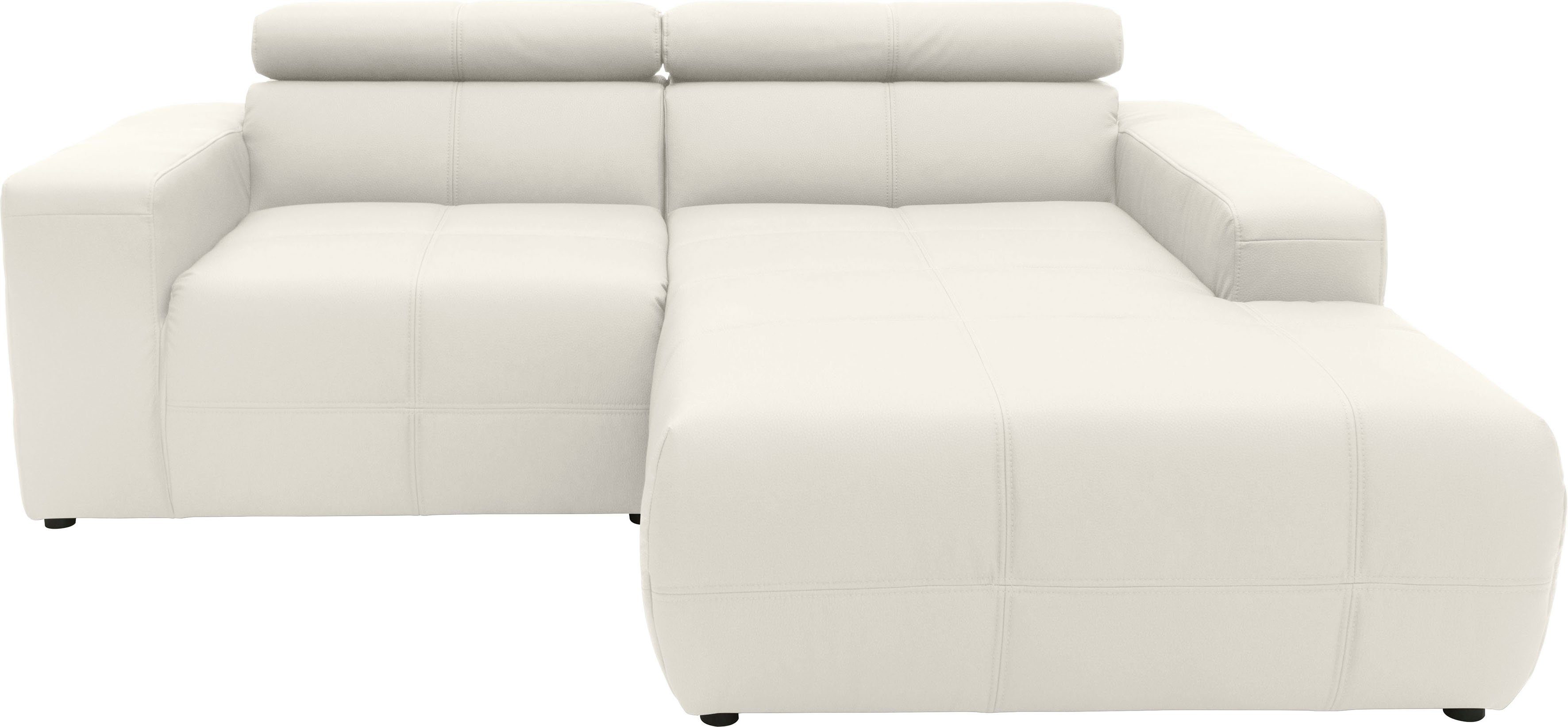 DOMO collection Ecksofa "Brandon B/T/H: 214/100/80 cm, L-Form", Mit Kopftei günstig online kaufen