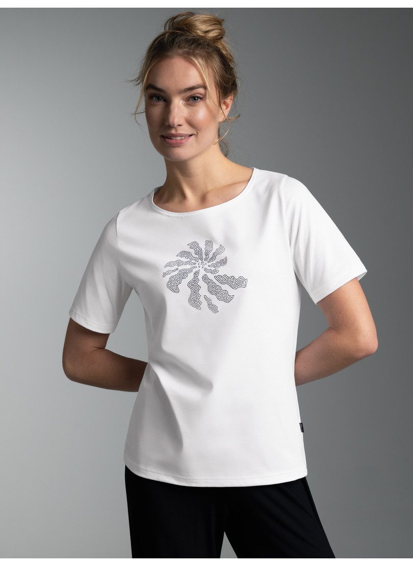 Trigema T-Shirt TRIGEMA T Shirt mit Strass Motiv "Schnecke" (1-tlg)