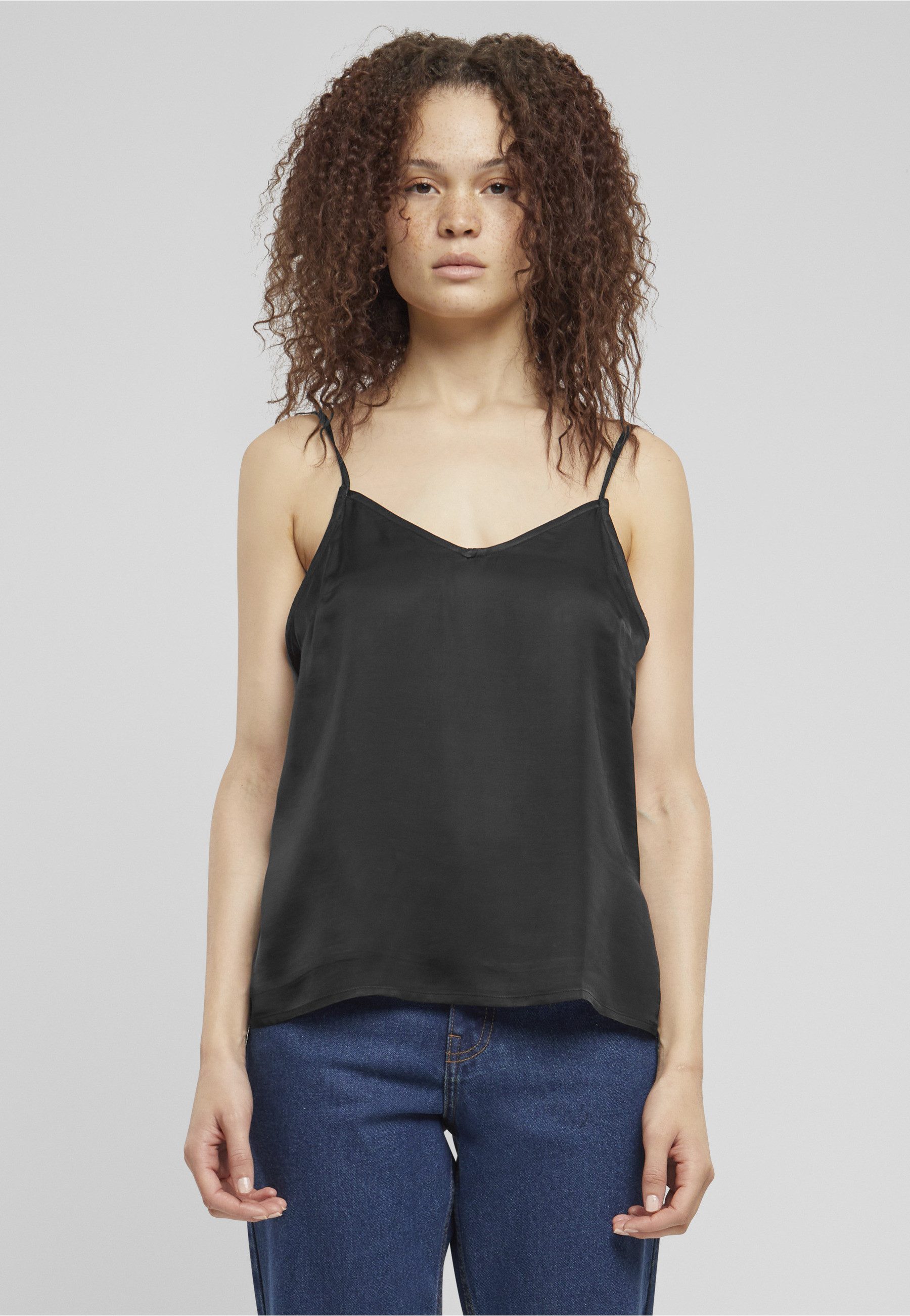 URBAN CLASSICS Tanktop Urban Classics Damen Ladies Viscose Satin Slip Top