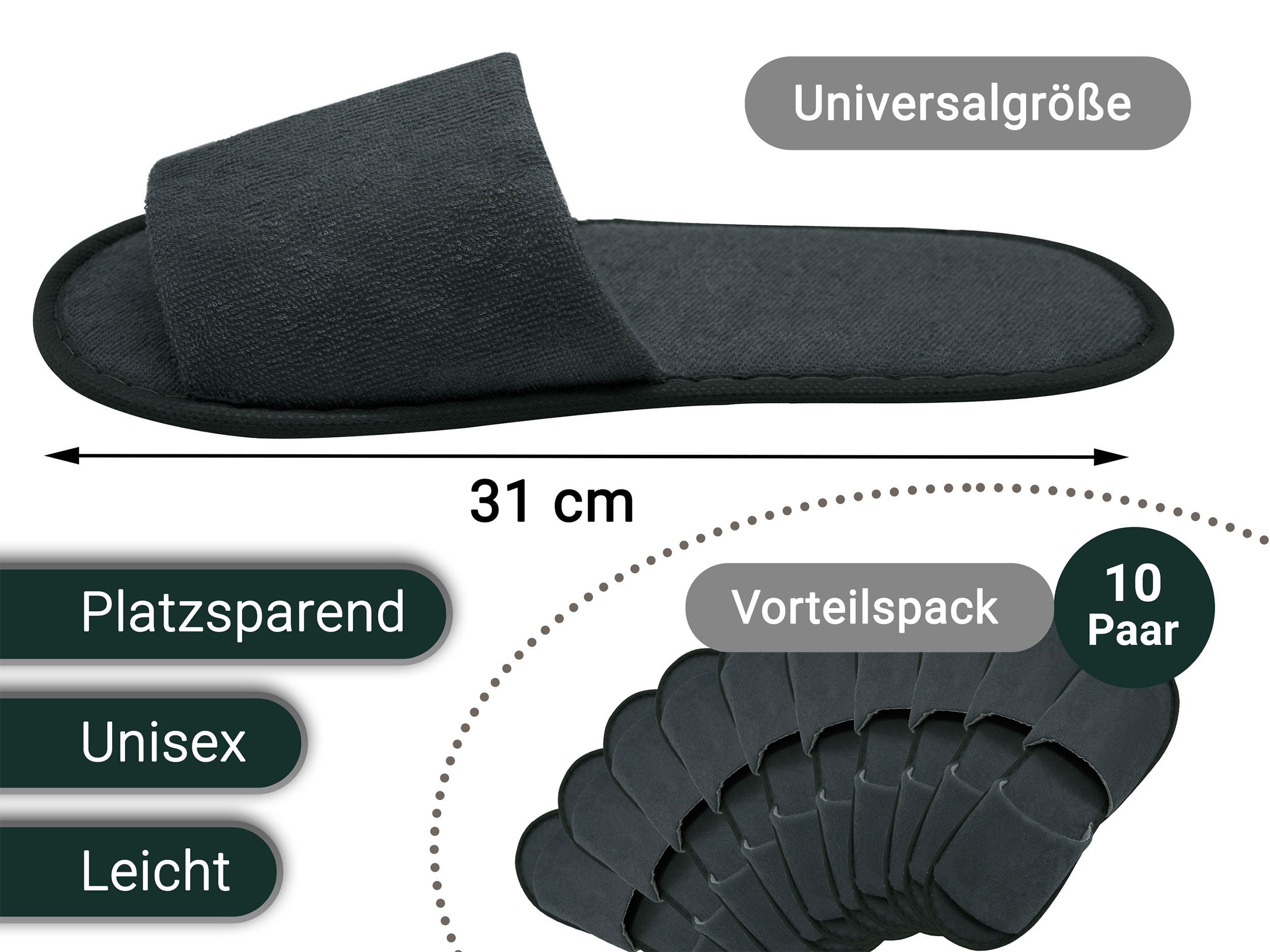 ZOLLNER Pantoffel (10-tlg) 100% Polyester