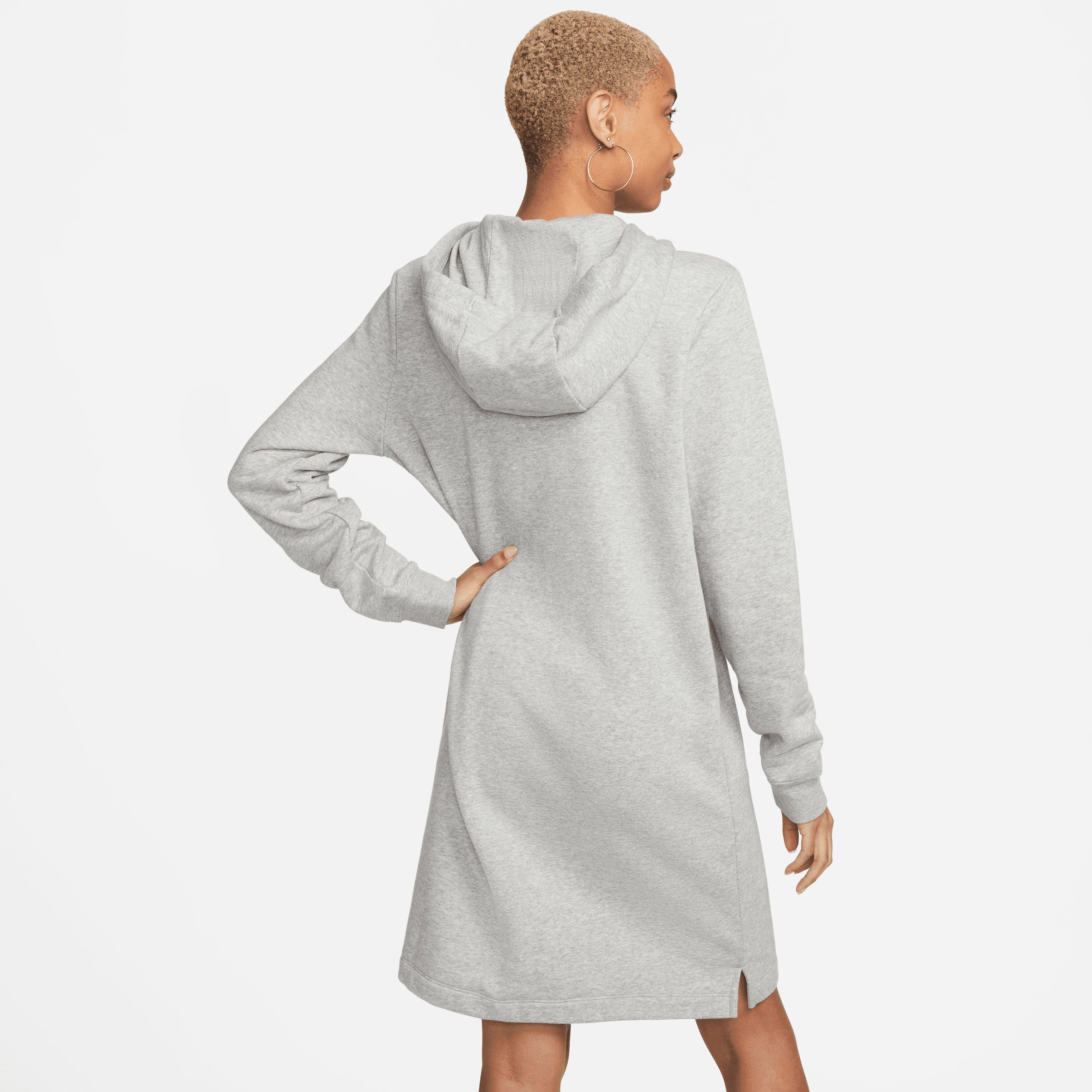 Sportswear Sweatkleid Fleece Nike HEATHER/WHITE Women's GREY Dress Club DK