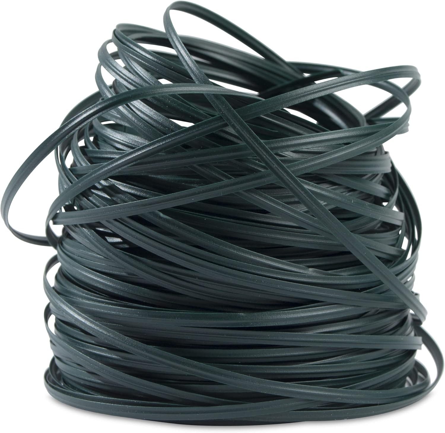 Windhager Bindedraht für Pflanzen mit Abschneidevorrichtung Pflanzschnur (1-tlg), Gartendraht Ø 0,65 mm x 100 m, Wickeldraht verzinkt, grün