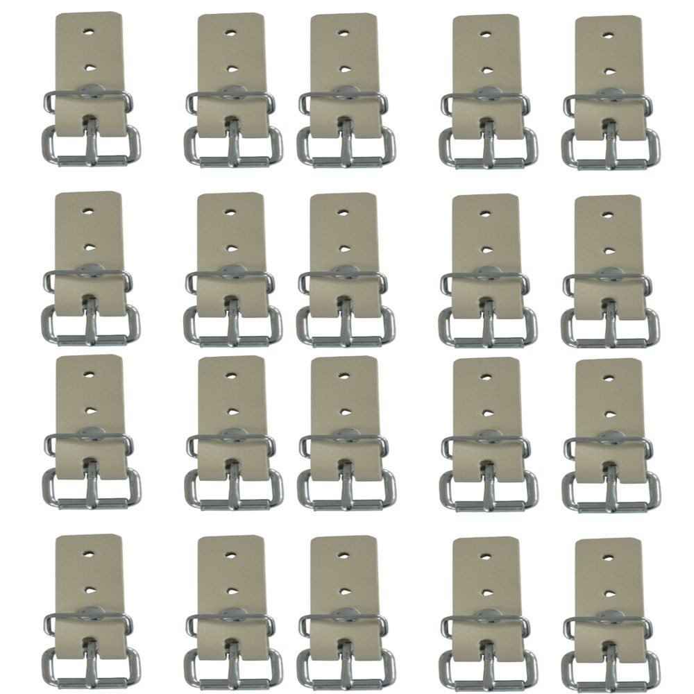 Miederhoff Anhänger 20 Stück - Schnallkappe mit Rollschnalle, beige, Vers. 2