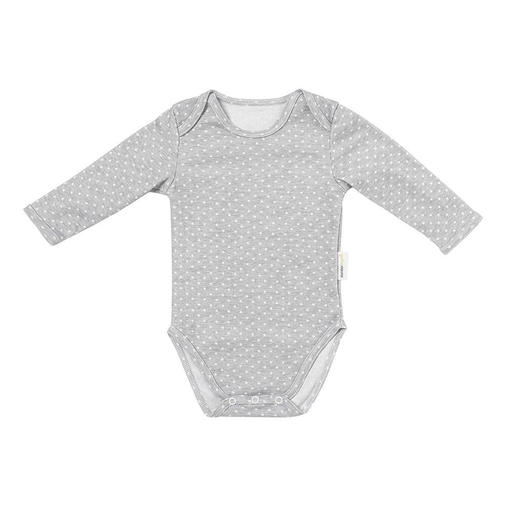 SlumberOrganix Langarmbody Bio Baby-Body langarm 100% Bio Baumwolle Punkte AOP