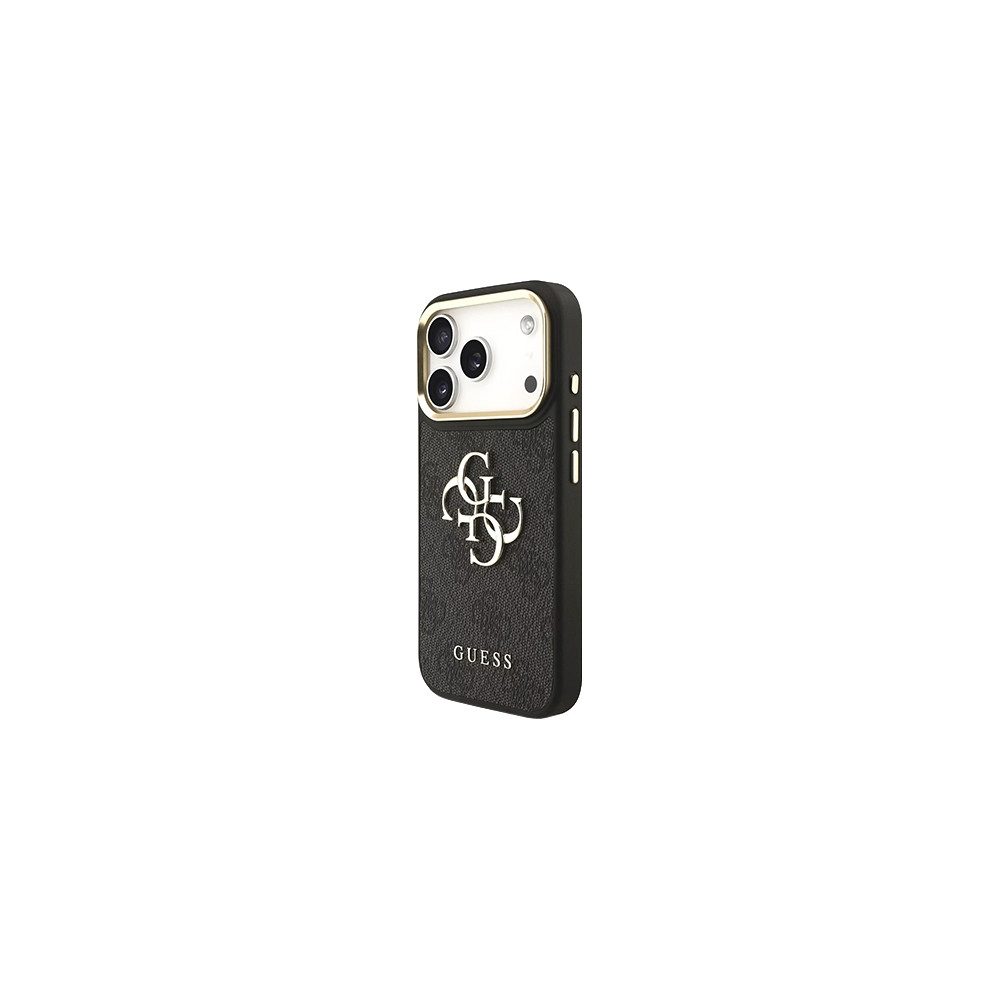 Guess Smartphone-Hülle GUHCP17L4GMGCGR 4G Metal Logo Handyhülle Schwarz